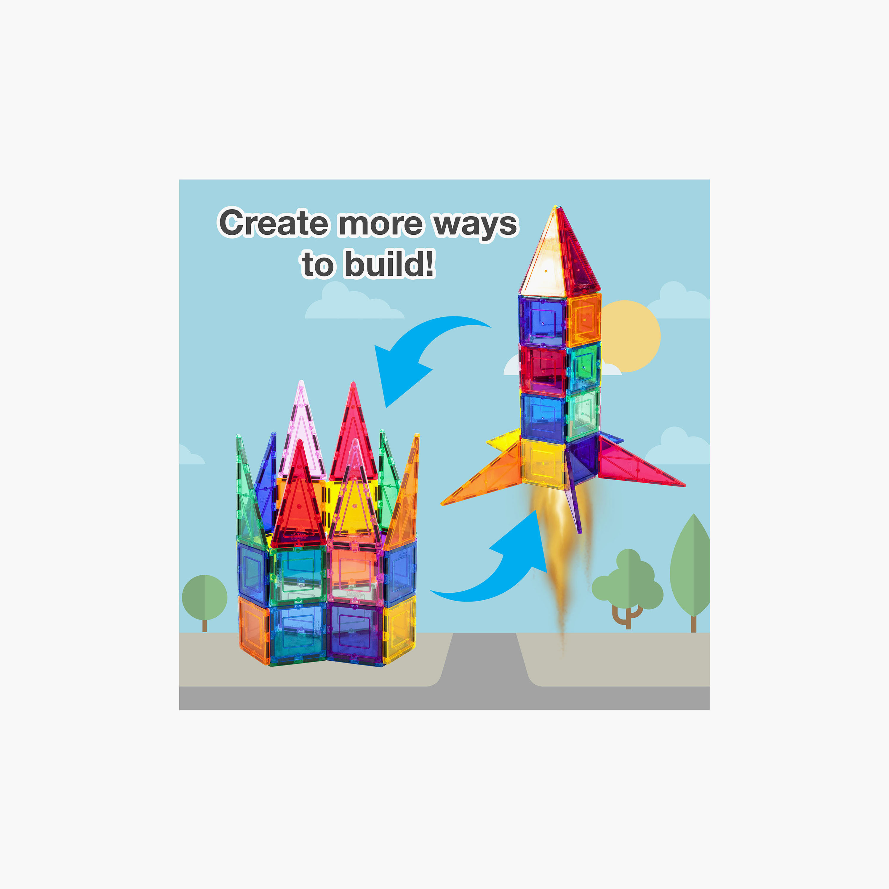 Picasso 32-Piece Magnetic Tile Rocket Ship Building Set-toys-buildingblocks-magnetictoys-image-13