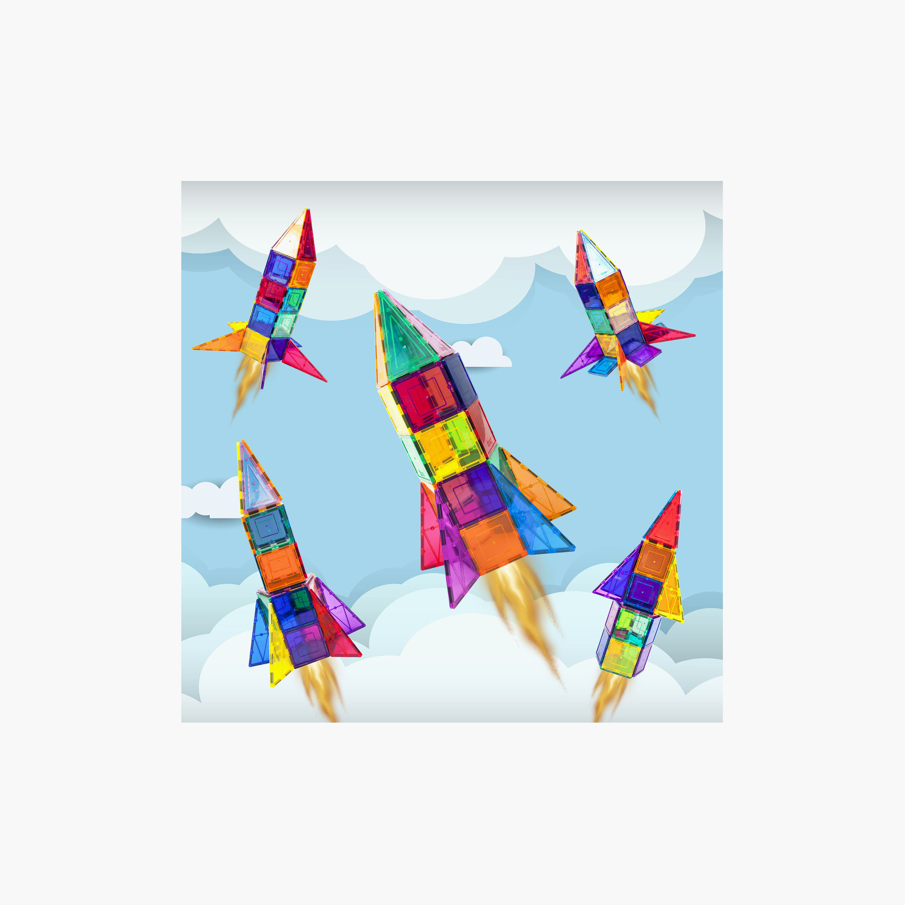 Picasso 32-Piece Magnetic Tile Rocket Ship Building Set-toys-buildingblocks-magnetictoys-image-15