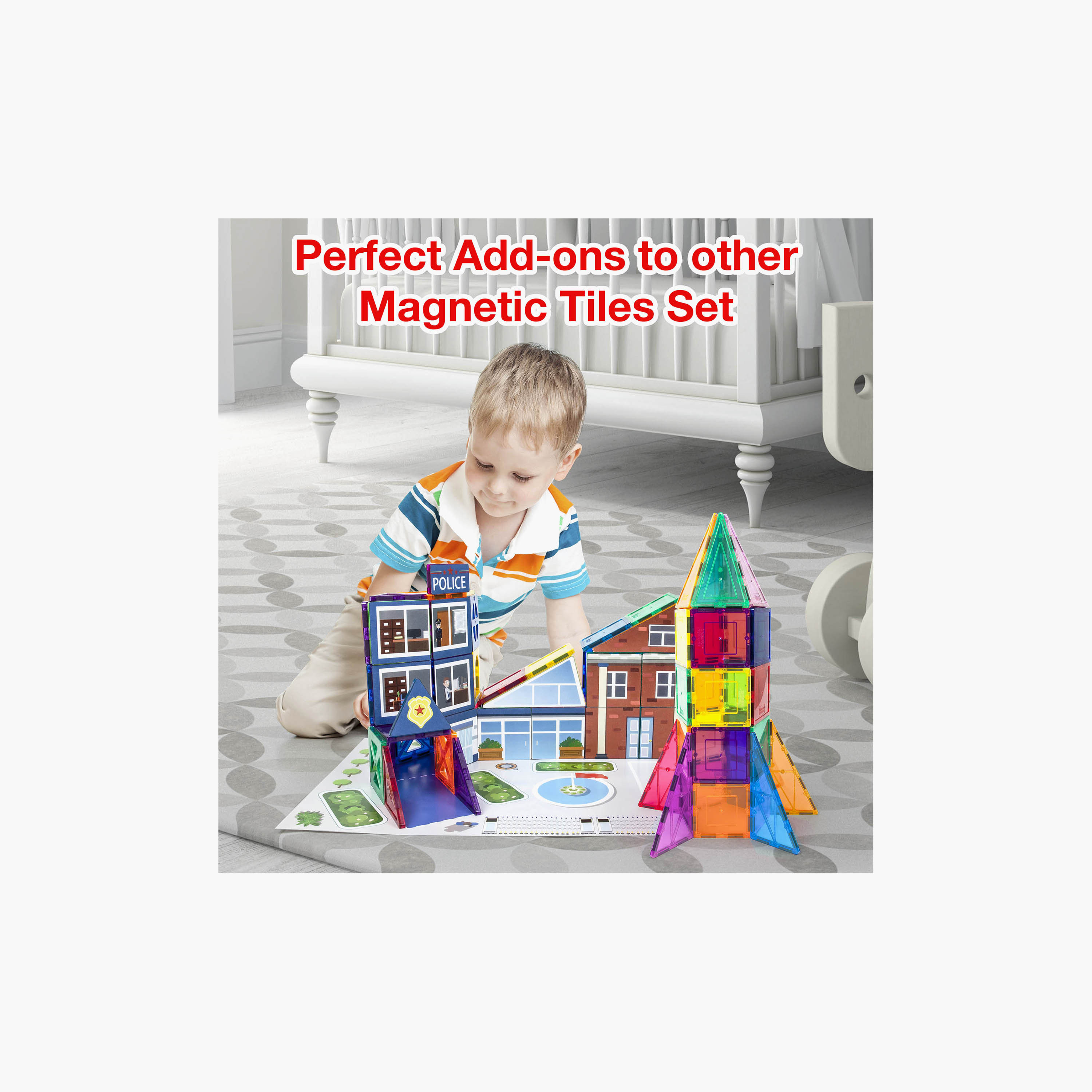 Picasso 32-Piece Magnetic Tile Rocket Ship Building Set-toys-buildingblocks-magnetictoys-image-5