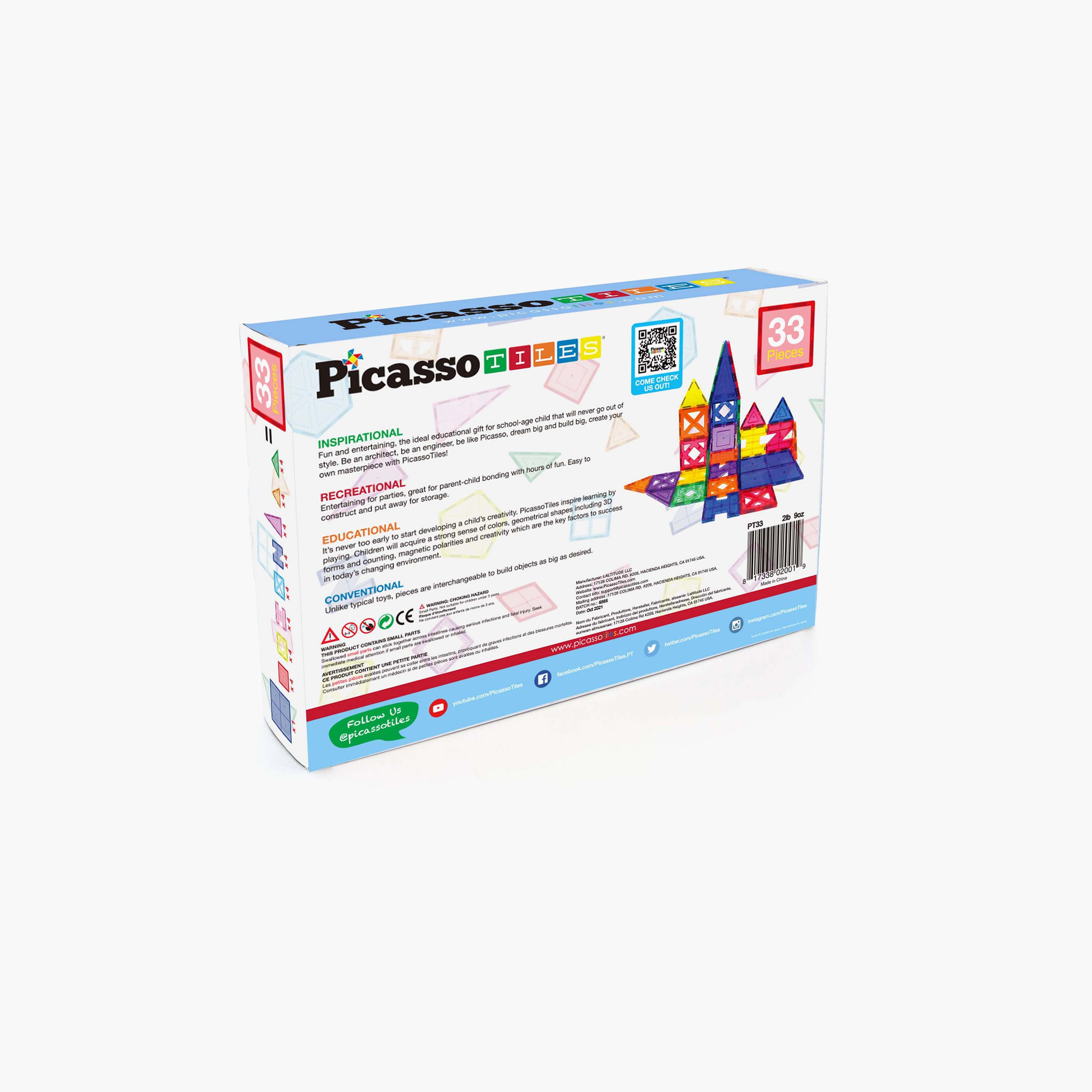 Picasso 33-Piece Magnetic Letter Play Educational Building Tile Set-toys-buildingblocks-magnetictoys-image-6