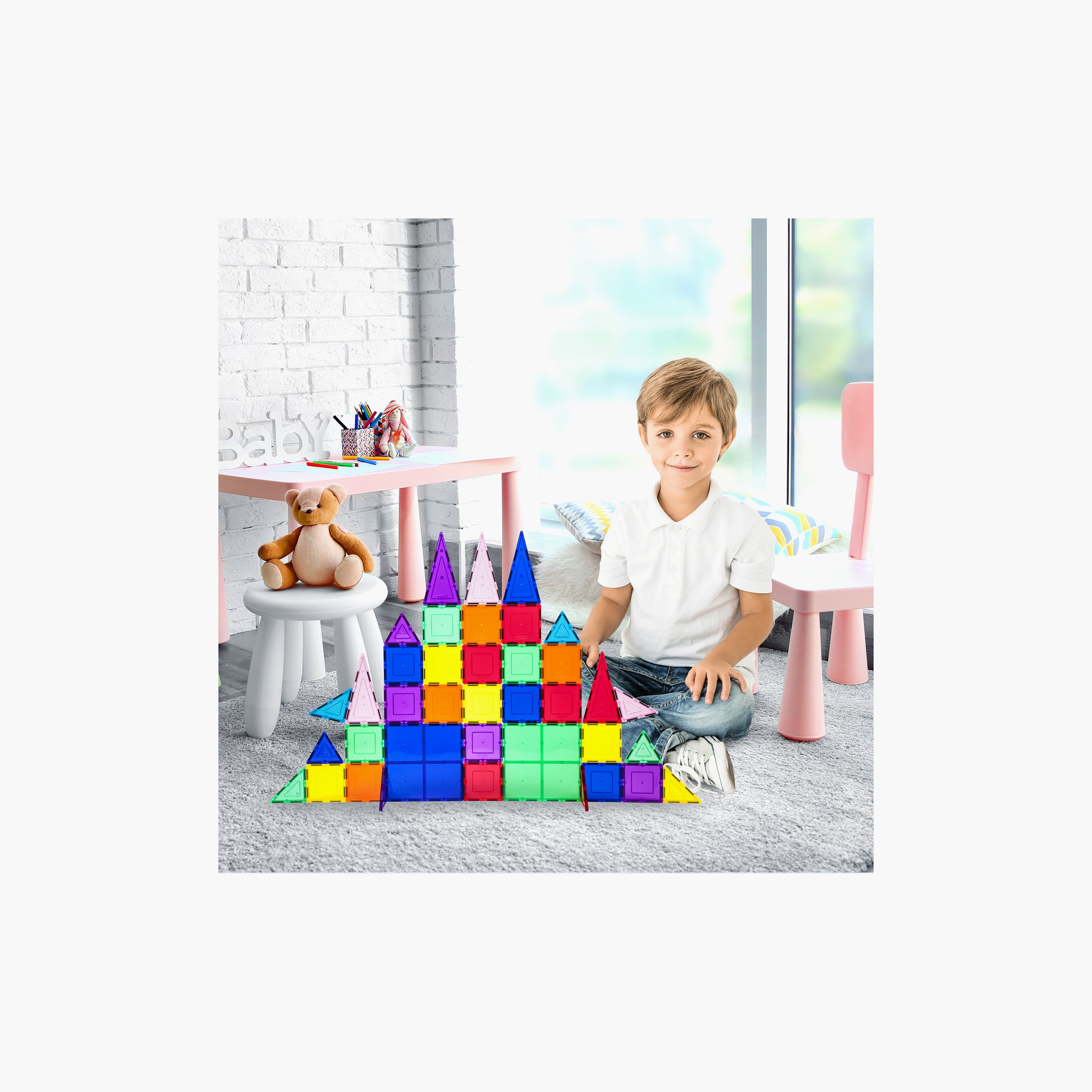 Picasso 61-Piece Magnetic Tile Classic Building Set-toys-buildingblocks-magnetictoys-image-3