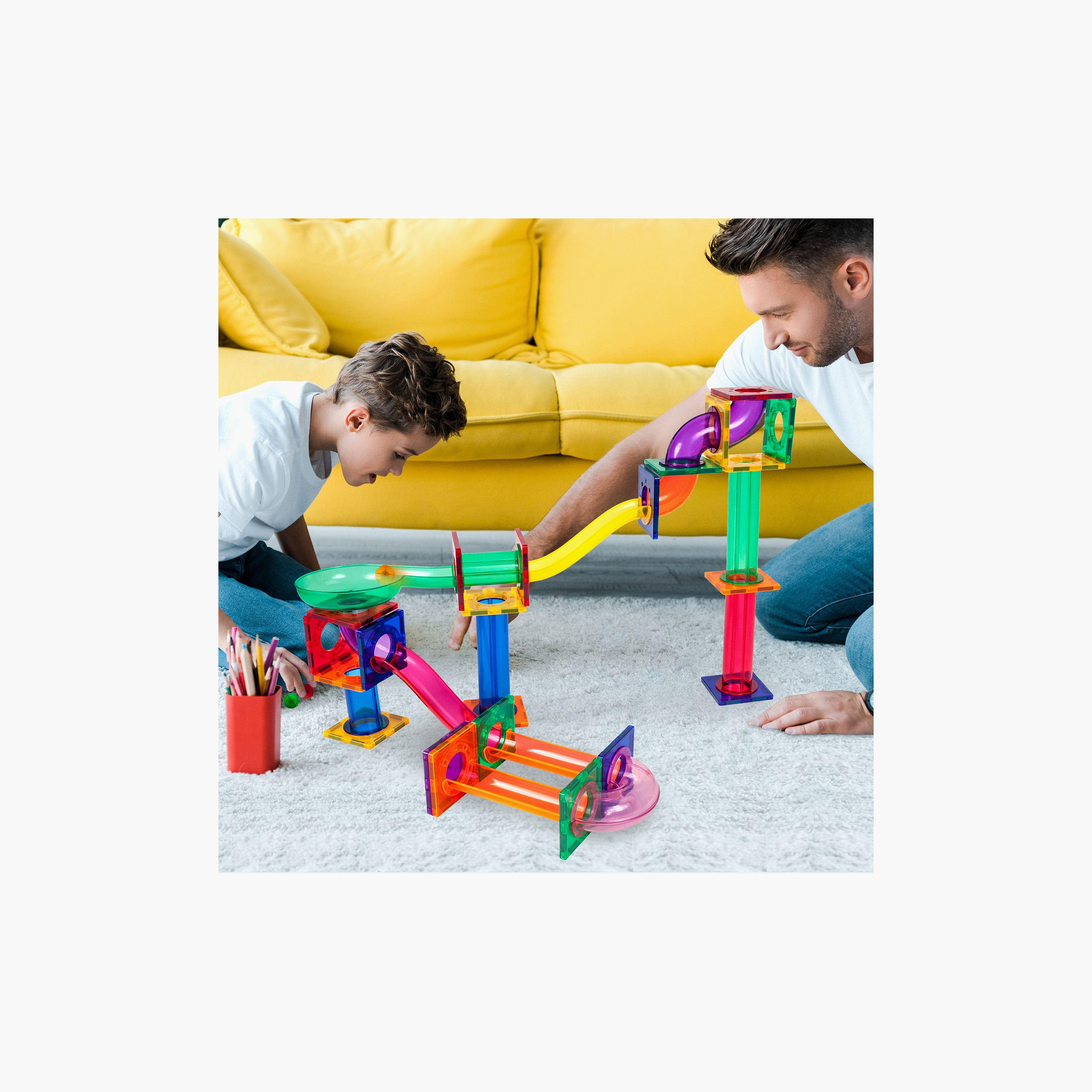 Picasso 50-Piece Magnetic Marble Run Building Block Set-toys-buildingblocks-magnetictoys-image-10