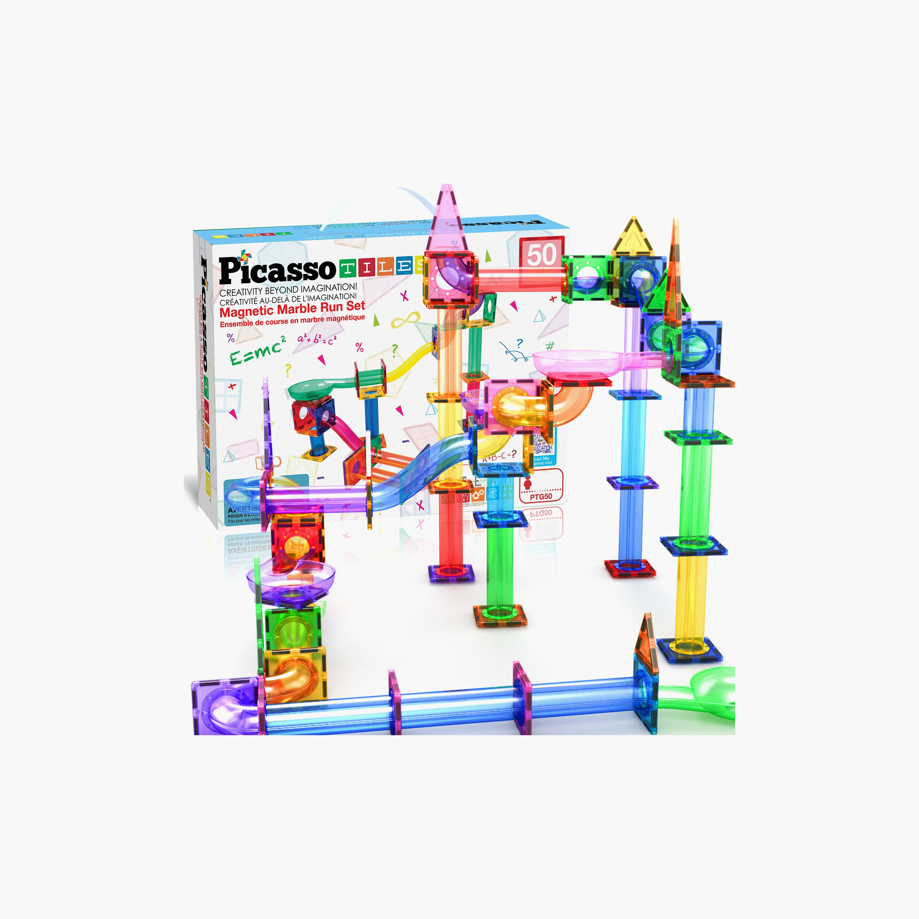Picasso 50-Piece Magnetic Marble Run Building Block Set-toys-buildingblocks-magnetictoys-image-12