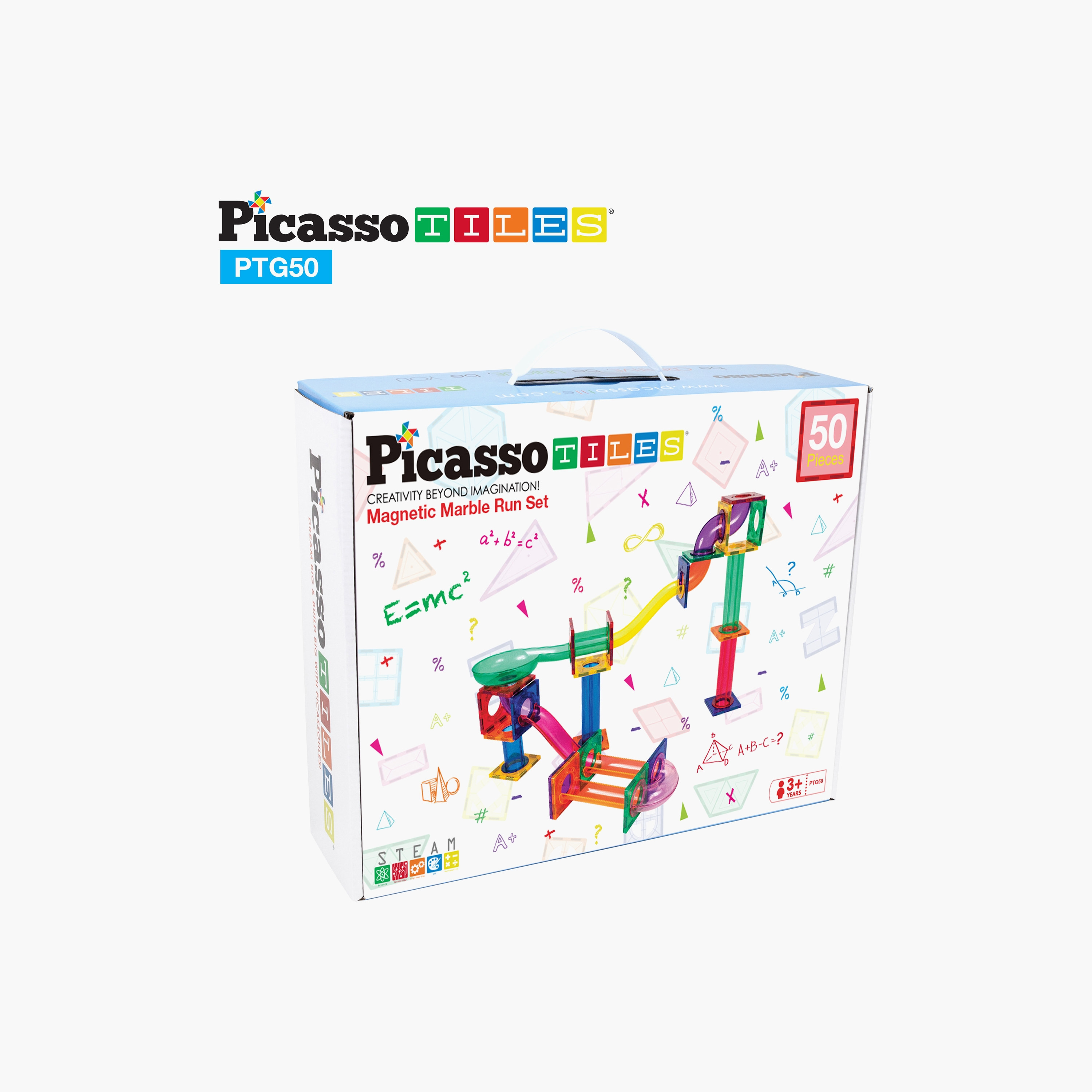 Picasso 50-Piece Magnetic Marble Run Building Block Set-toys-buildingblocks-magnetictoys-image-2
