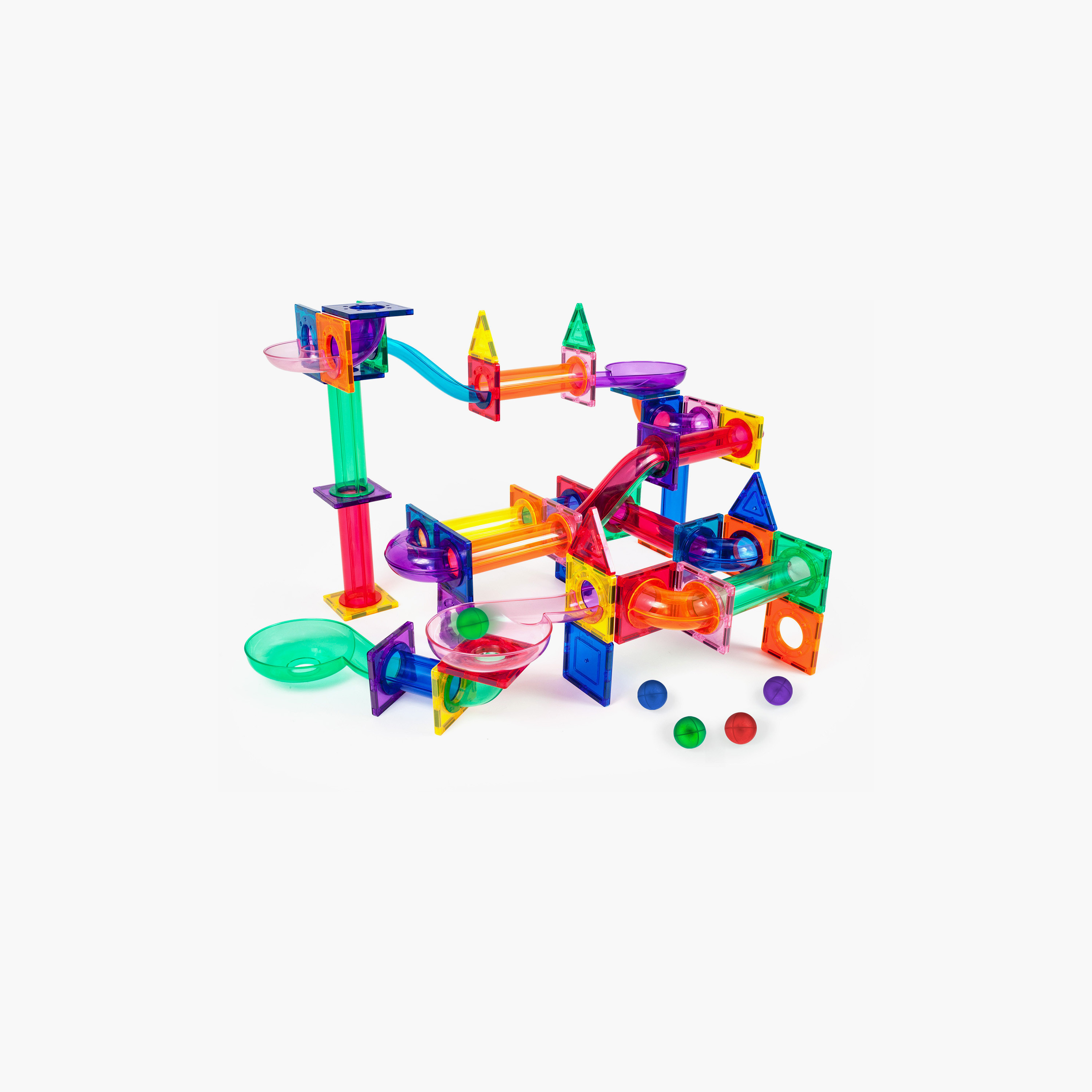 Picasso 100-Piece Magnetic Tile Marble Run Building Toy Set-toys-buildingblocks-magnetictoys-image-1