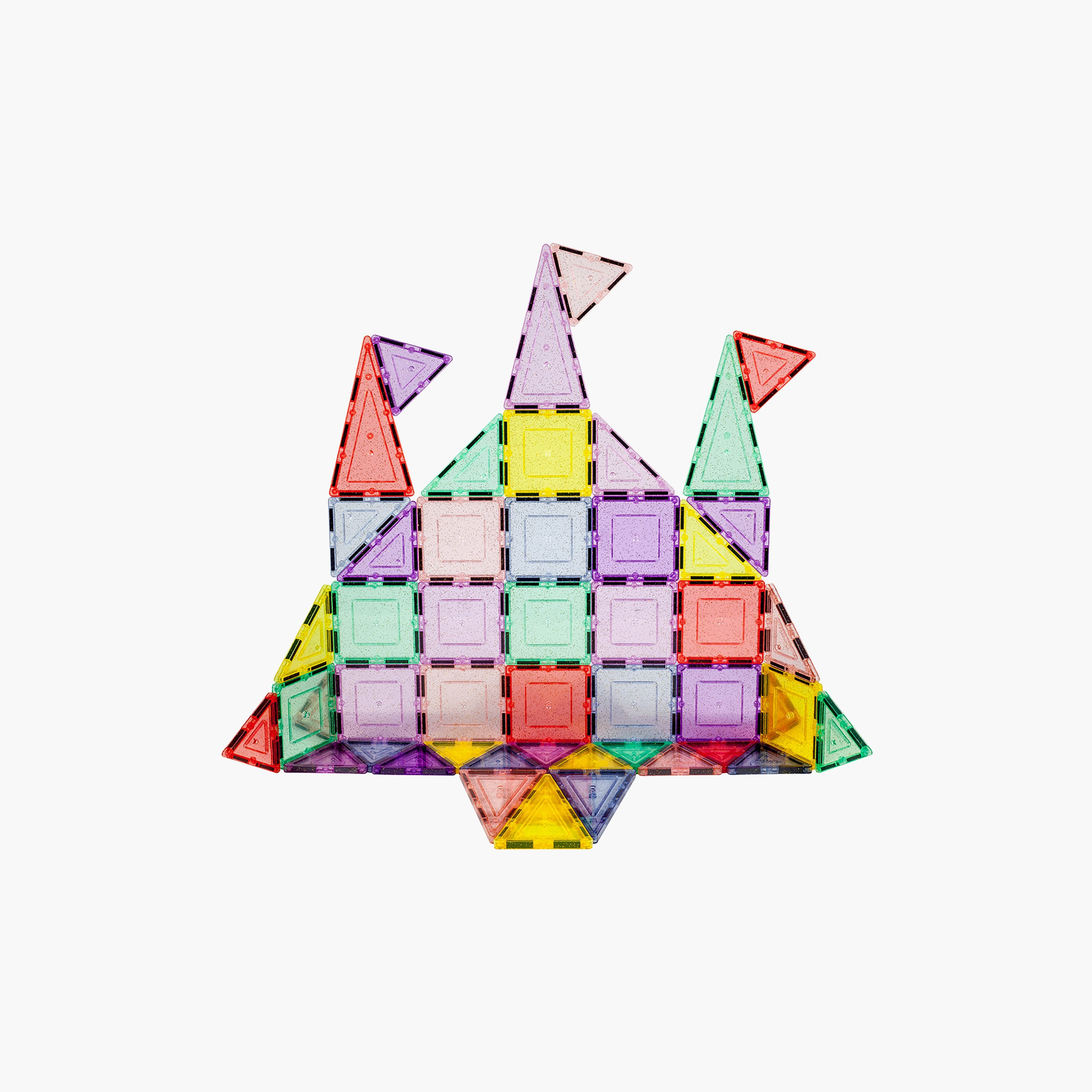 Picasso 48-Piece Pastel Glitter Magnetic Building Tile Set-toys-buildingblocks-magnetictoys-image-1