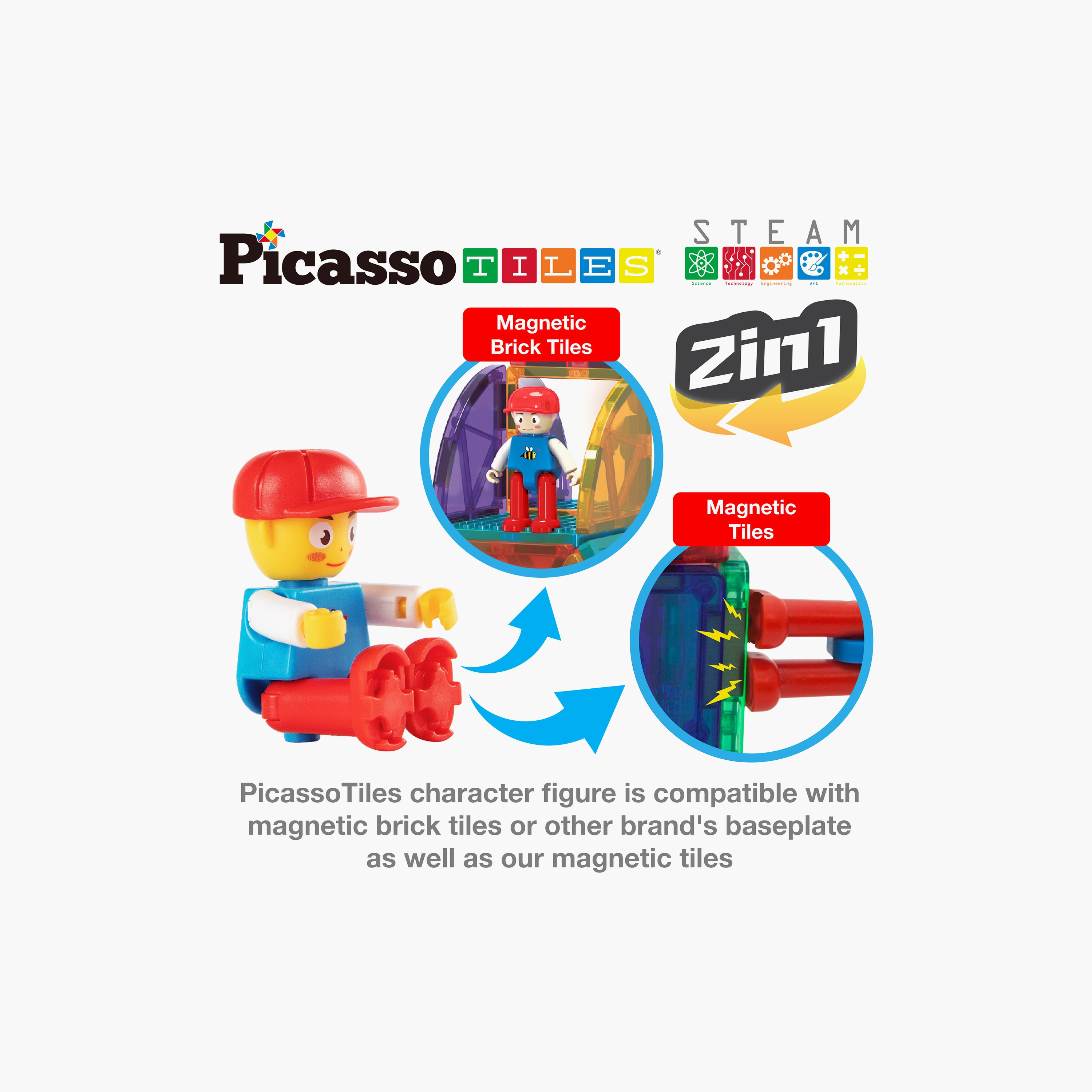 Picasso Magnetic Tile Brick Block STEM Learning Set-toys-buildingblocks-magnetictoys-image-13