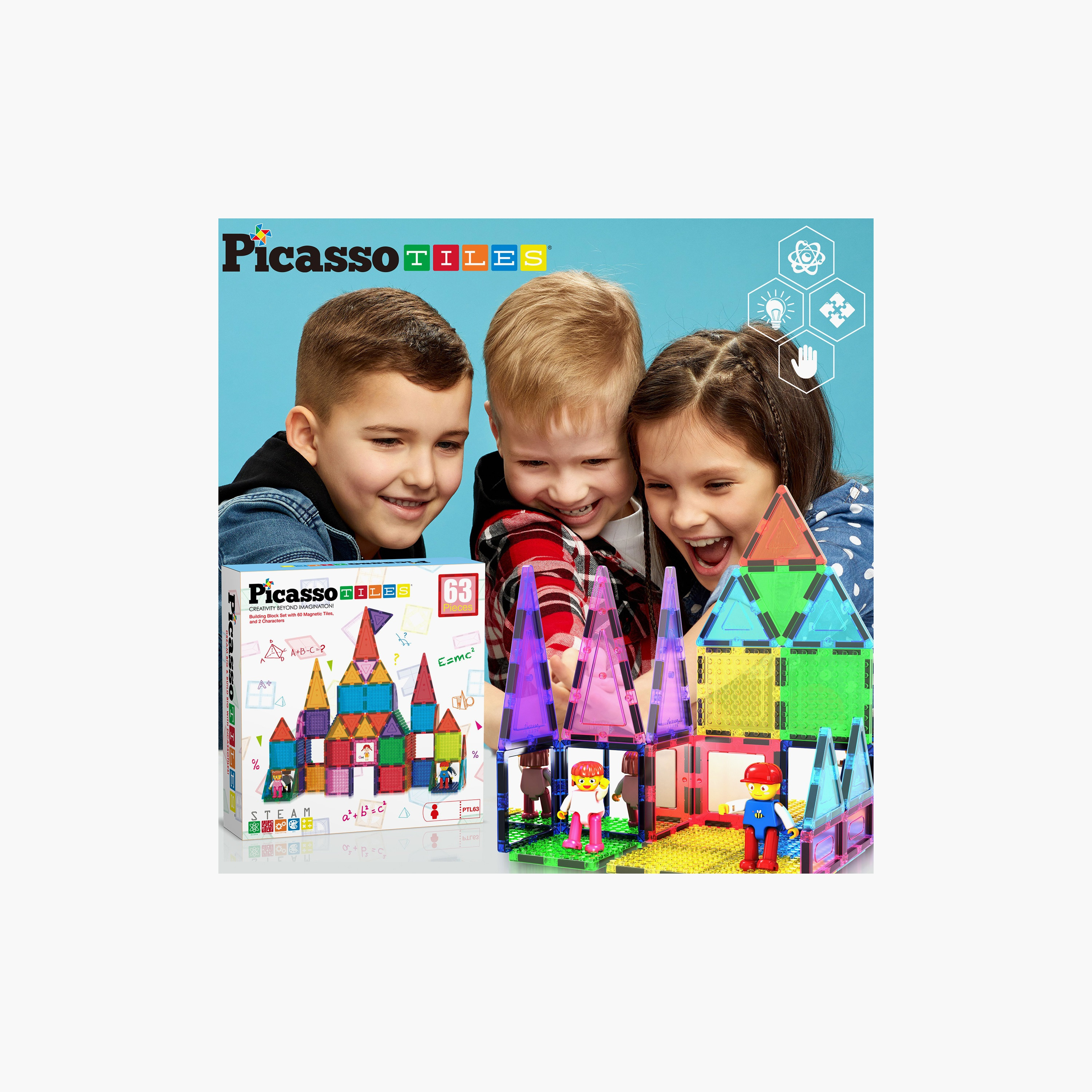 Picasso Magnetic Tile Brick Block STEM Learning Set-toys-buildingblocks-magnetictoys-image-3