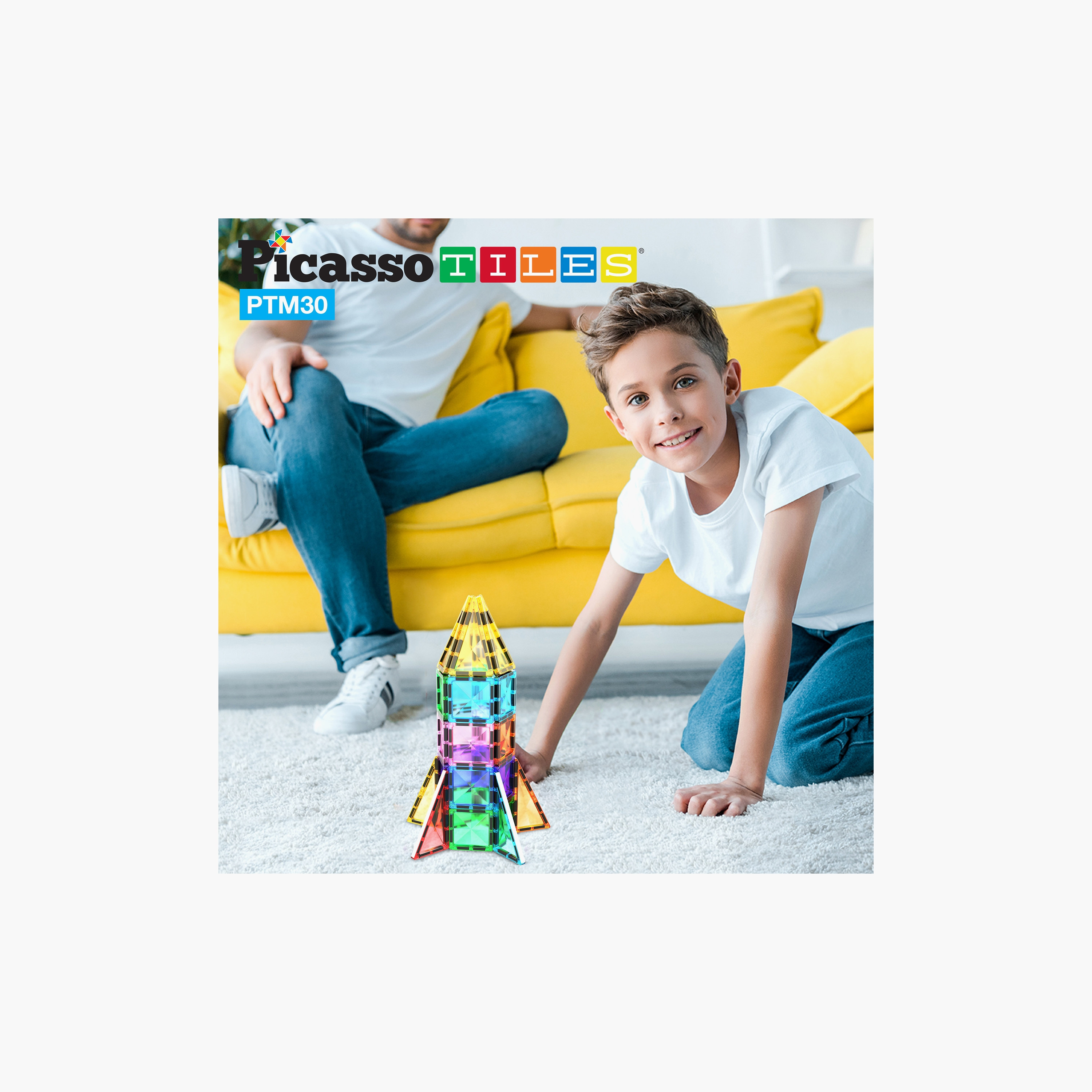 Picasso 30-Piece Travel-Size Rocket Magnetic Playset-toys-buildingblocks-magnetictoys-image-2
