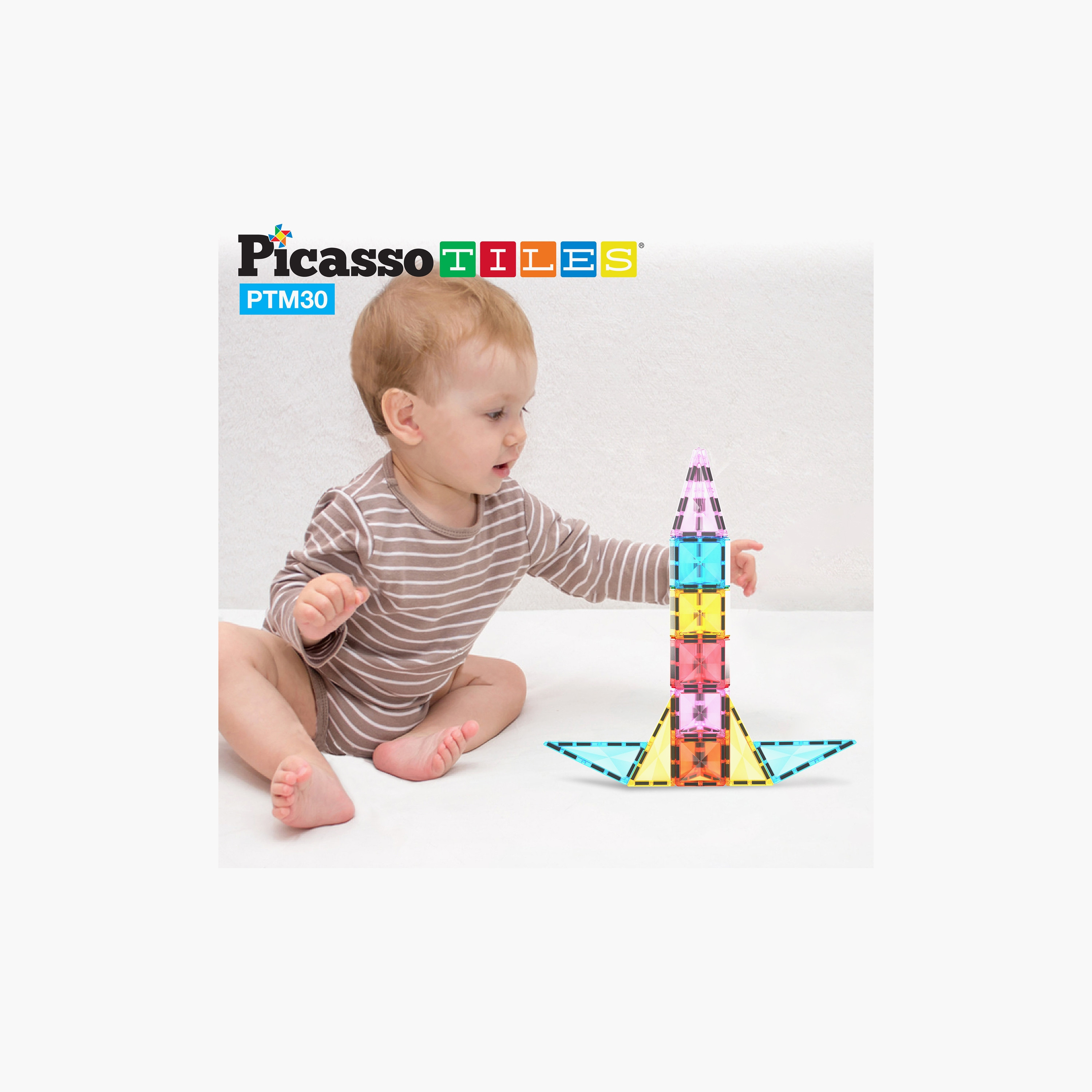 Picasso 30-Piece Travel-Size Rocket Magnetic Playset-toys-buildingblocks-magnetictoys-image-3