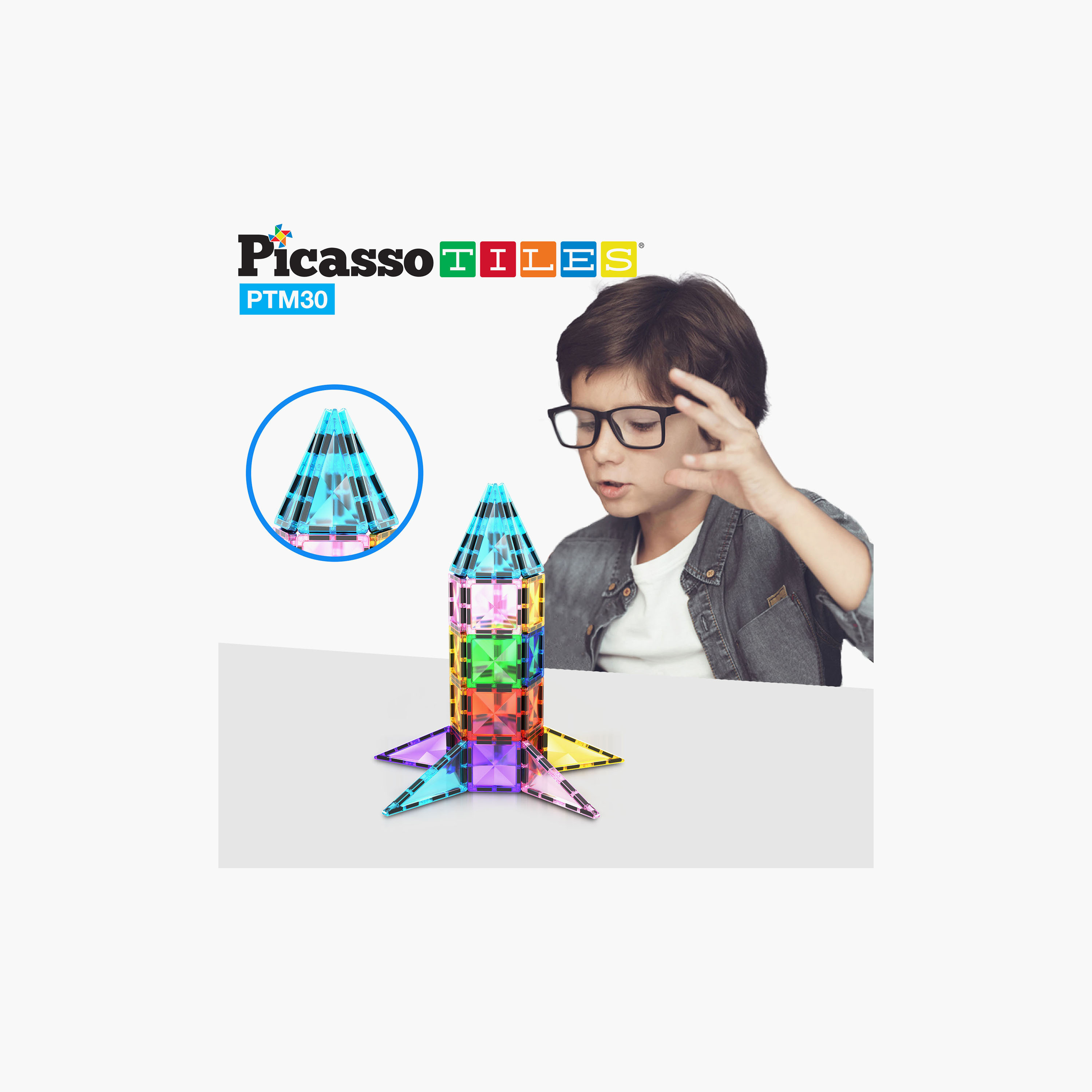 Picasso 30-Piece Travel-Size Rocket Magnetic Playset-toys-buildingblocks-magnetictoys-image-4
