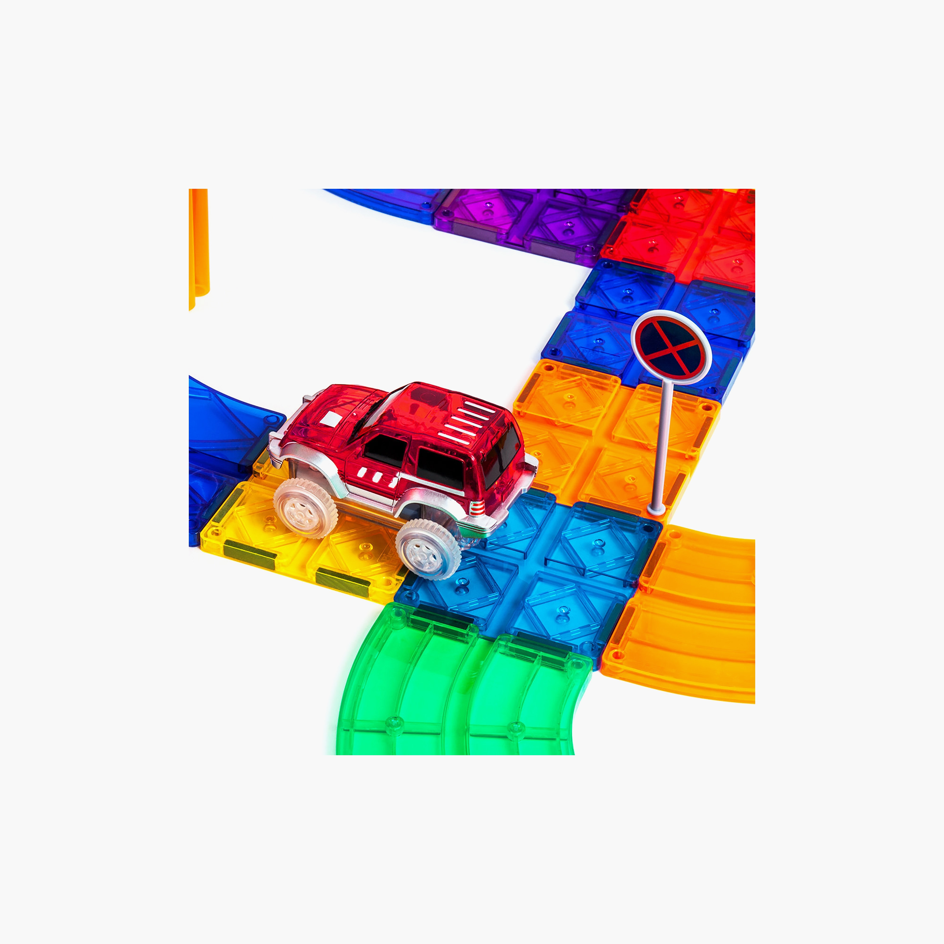 Picasso 50-Piece Magnetic Tile Race Track Building Set with LED Cars-toys-buildingblocks-magnetictoys-image-14