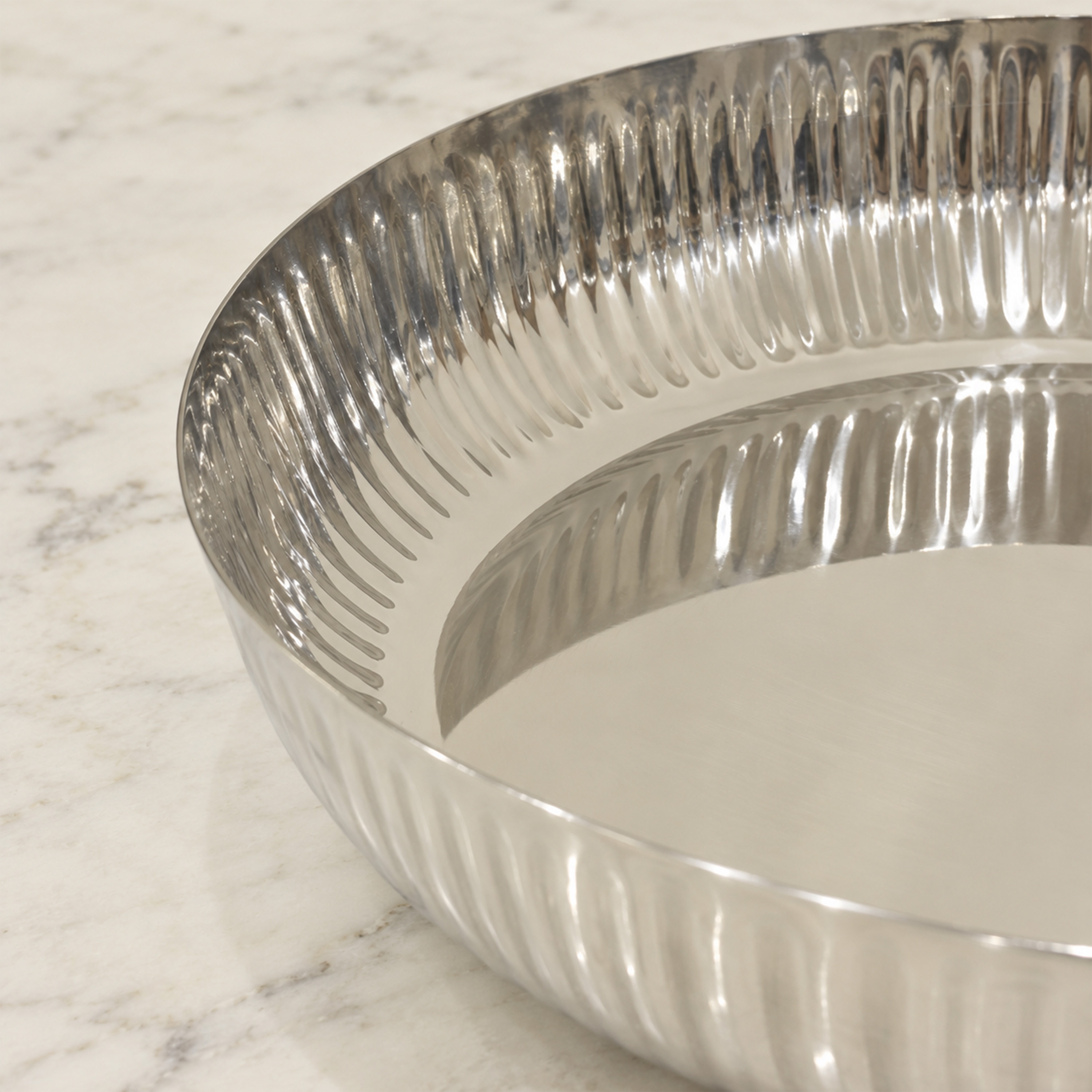 Crafted By Lifestyle Embossed Steel Serving Bowl - 30 Cm-household-dining-dinnerware-bowls-image-3