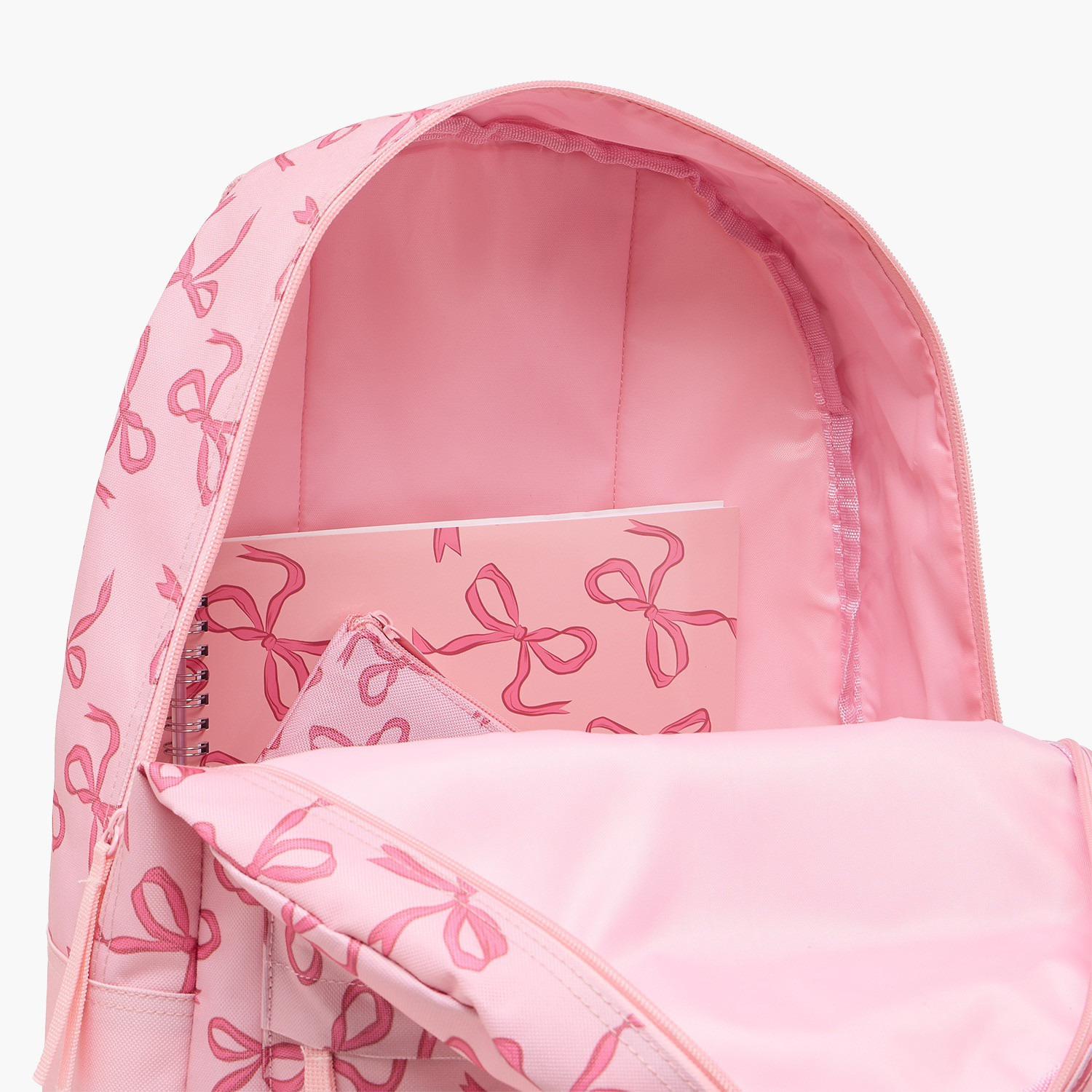 Bow Print 12-Piece School Backpack Set for Girls 5-8 Years with Pencil Pouch and Water Bottle-school-bagsandbackpacks-backpacks-image-6