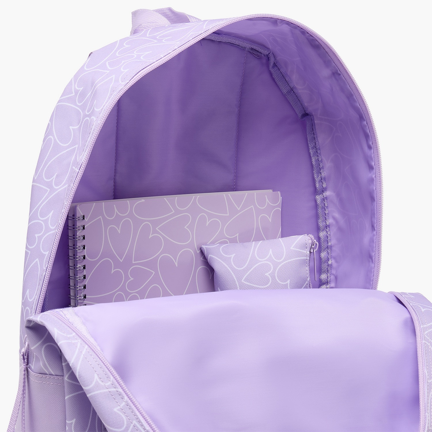 Heart Print 12-Piece School Backpack Set for Girls 5-8 Years with Lunch Bag and Pencil Case-school-bagsandbackpacks-backpacks-image-5