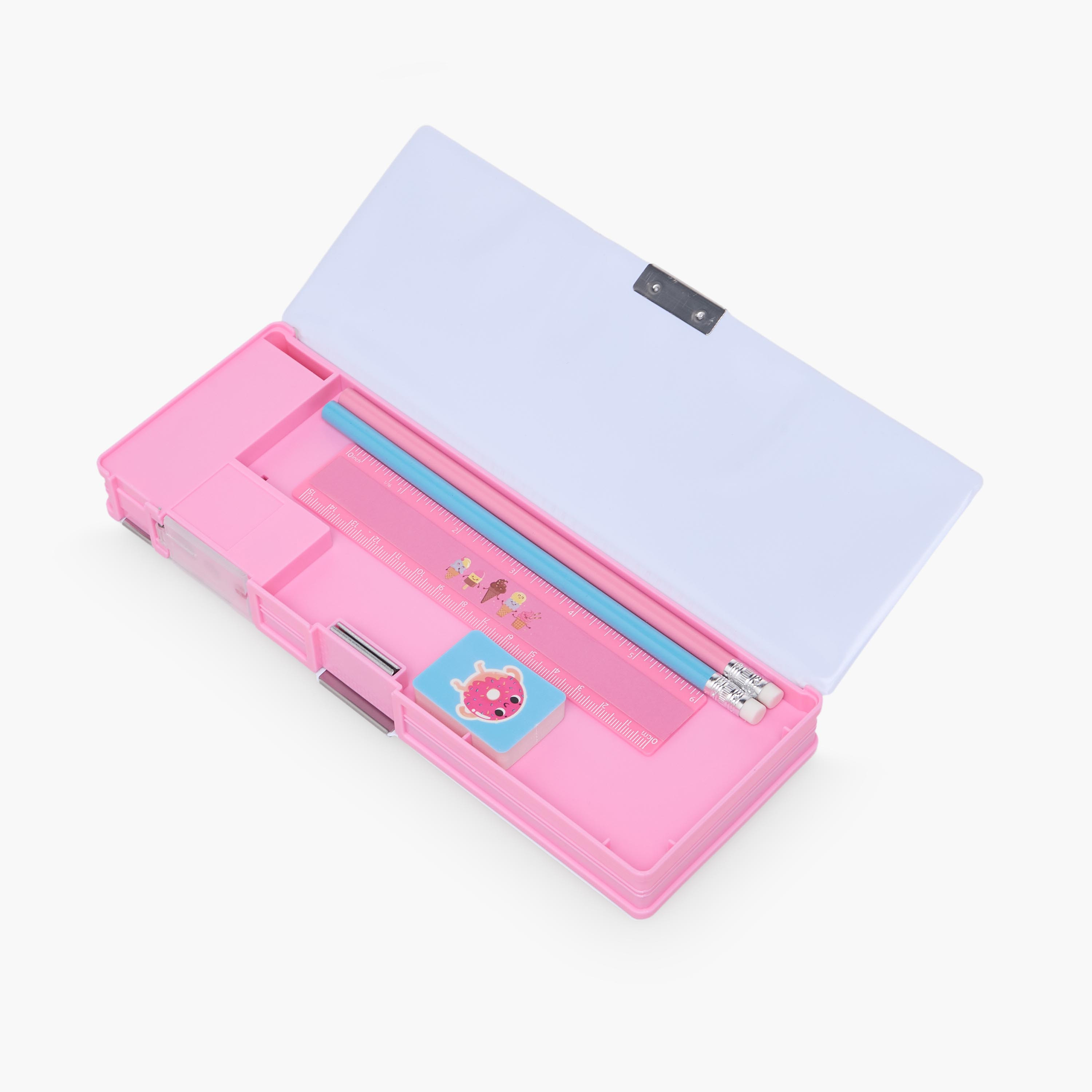 طقم قرطاسية بطبعات دونات مع مقلمة وأقلام ومسطرة من فايندز - 14 قطعة-school-stationery-sets-image-8