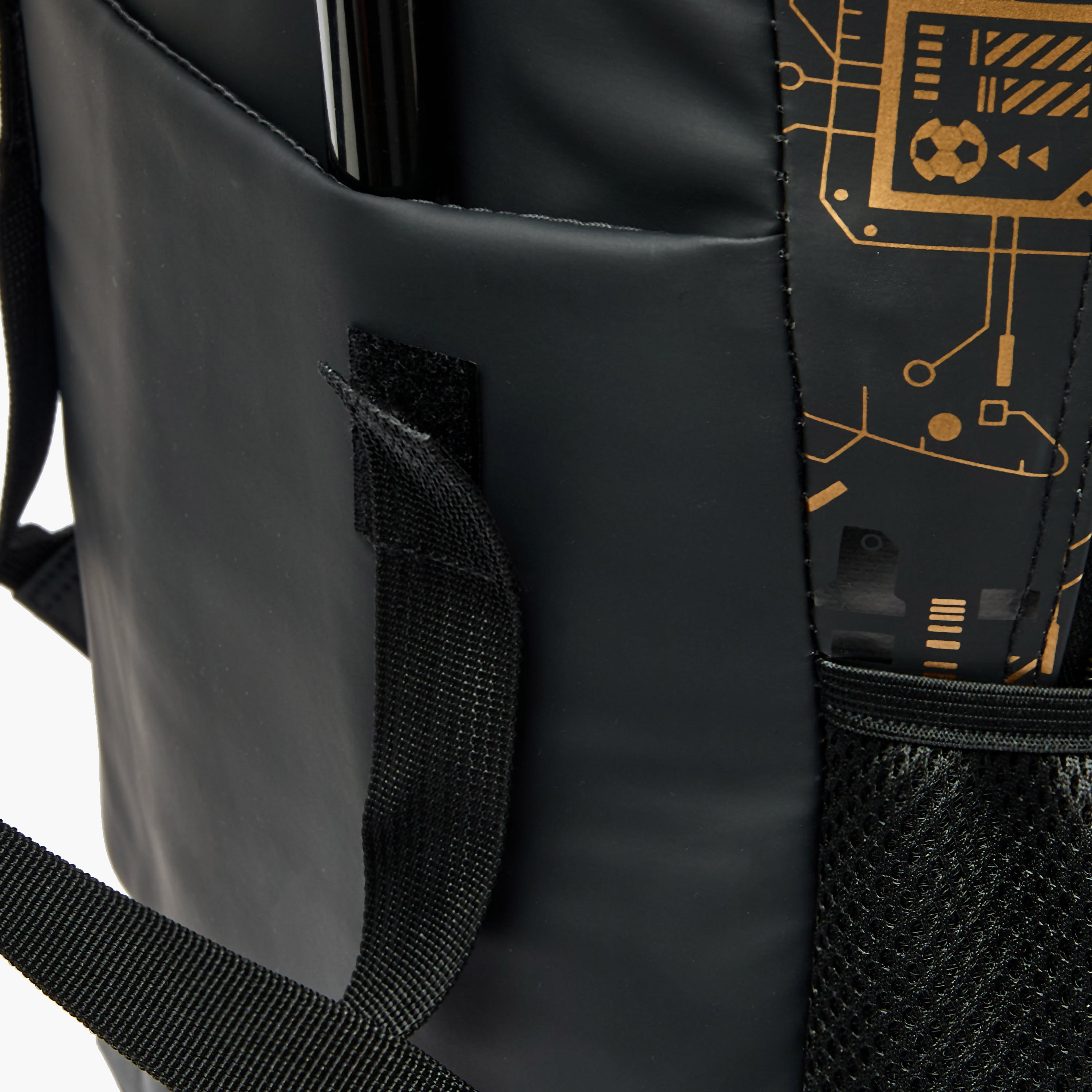Football Print Trolley Backpack for Boys 8-13 Years with Zip Closure - 17 inches-school-bagsandbackpacks-trolleybags-image-13