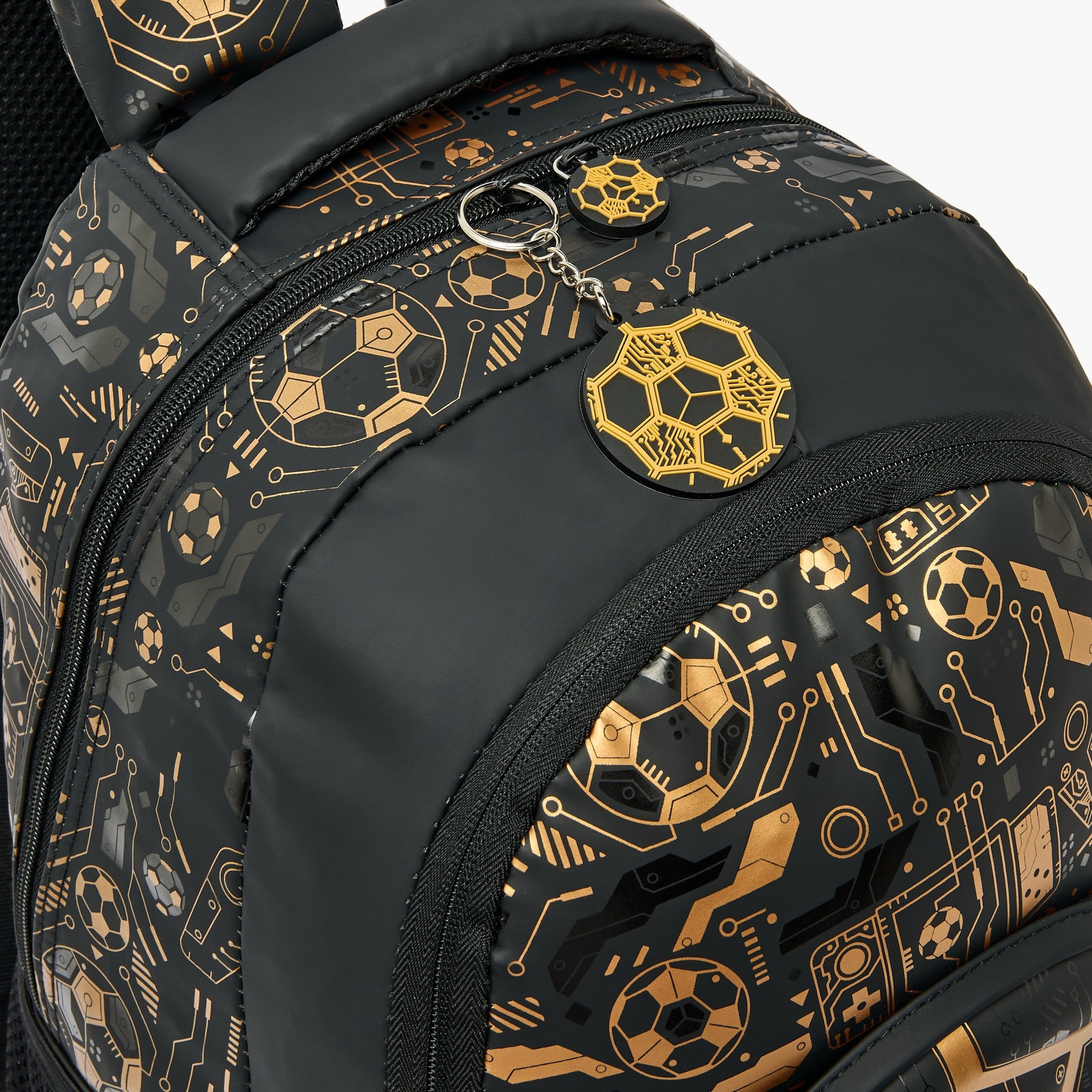Football Print Backpack for Boys 8-13 Years with Adjustable Straps - 17 inches-school-bagsandbackpacks-backpacks-image-4