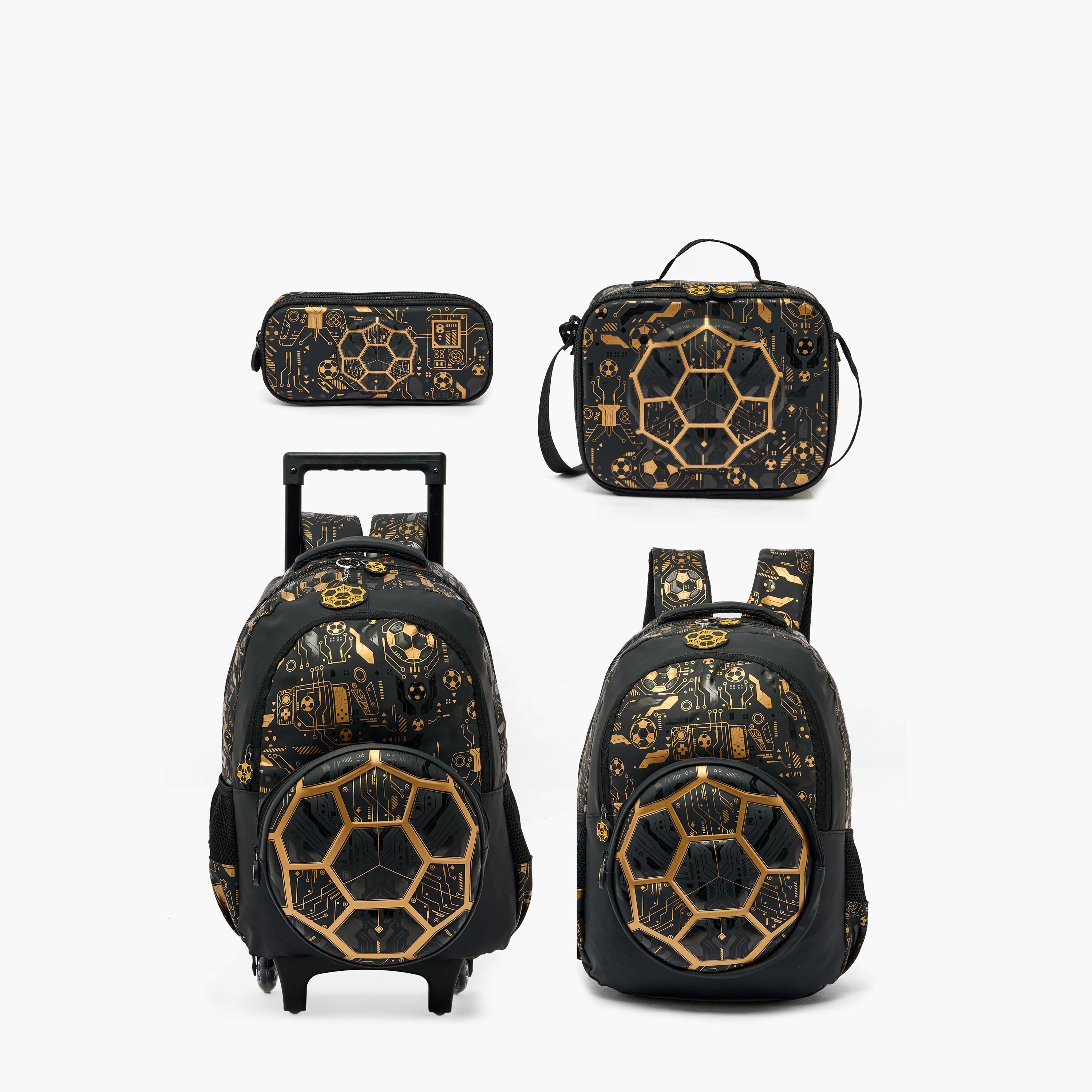 Football Print Lunch Bag for Boys 5-8 Years with Insulation-school-lunchessentials-lunchbags-image-6