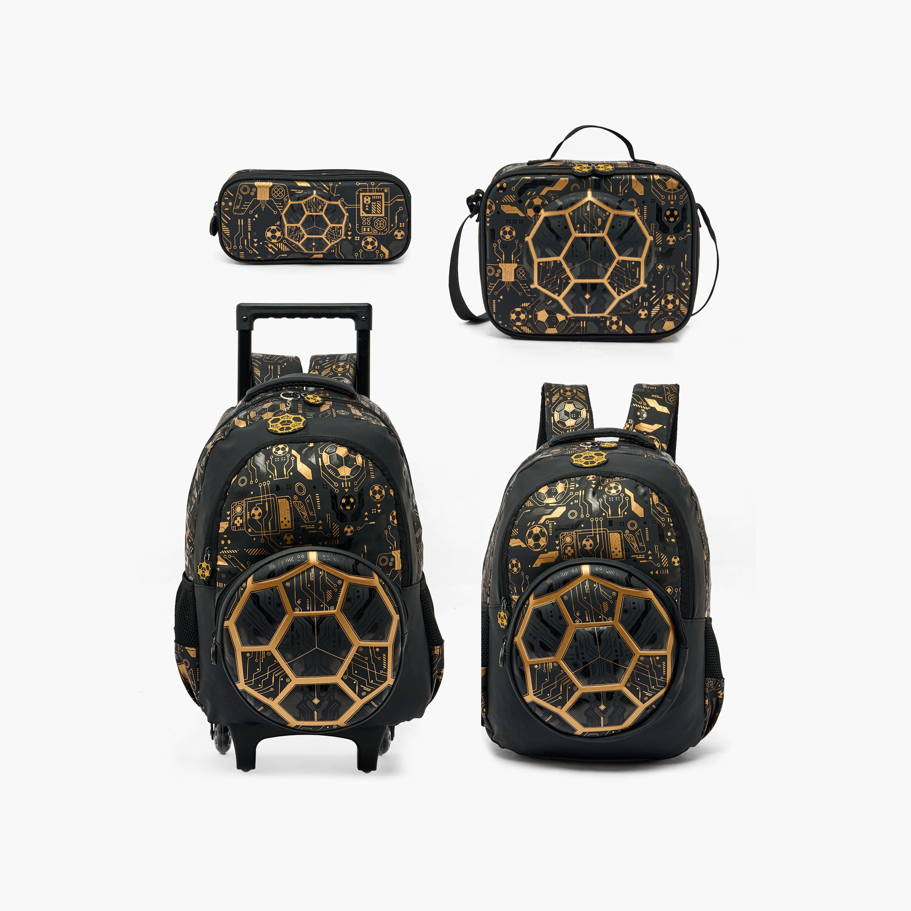 Football Print Lunch Bag for Boys 5-8 Years with Insulation-school-lunchessentials-lunchbags-image-7