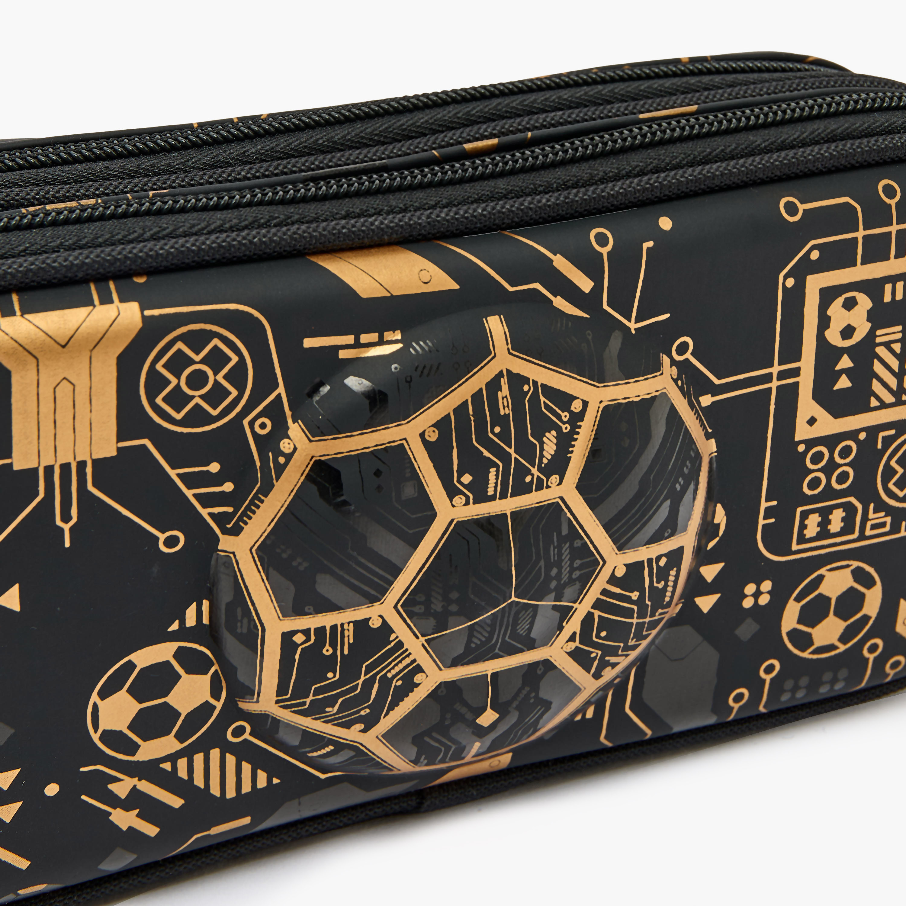 مقلمة بقسمين وطبعات كرة قدم-school-stationery-pencilcases-image-7