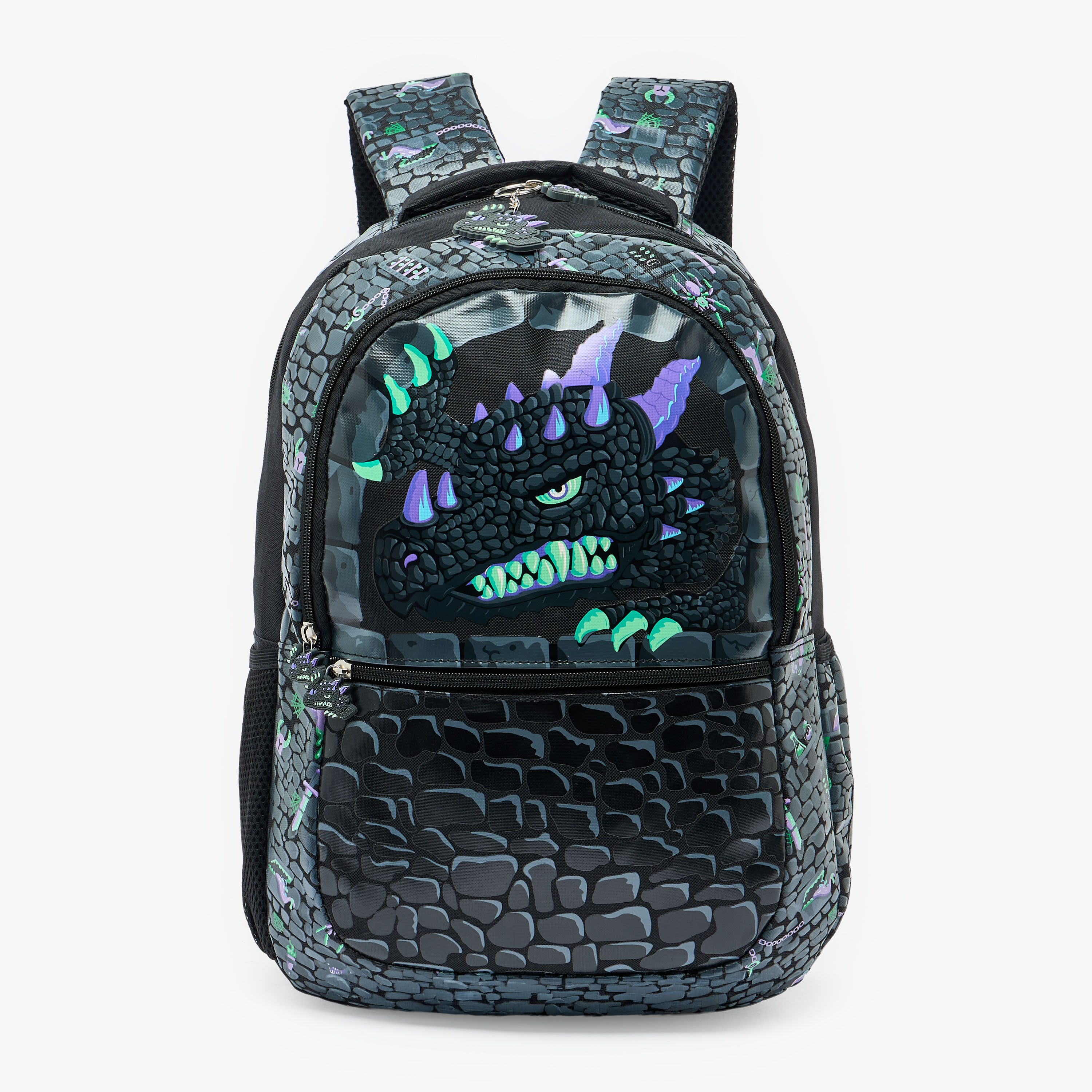 شنطة ظهر بأحزمة كتف مبطنة وطبعات للأولاد 8 - 13 سنة - 17 بوصة-school-bagsandbackpacks-backpacks-image-1