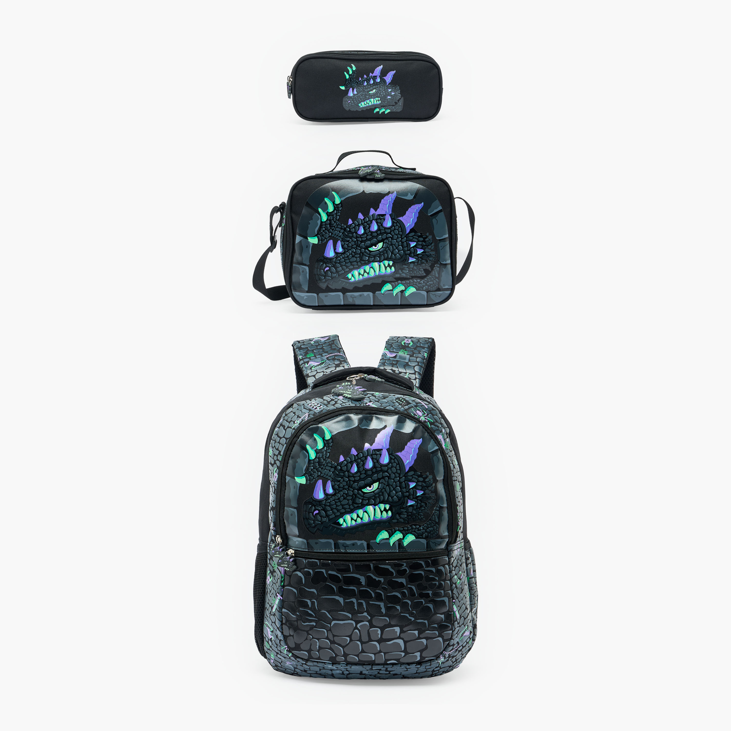 شنطة ظهر بأحزمة كتف مبطنة وطبعات للأولاد 8 - 13 سنة - 17 بوصة-school-bagsandbackpacks-backpacks-image-10