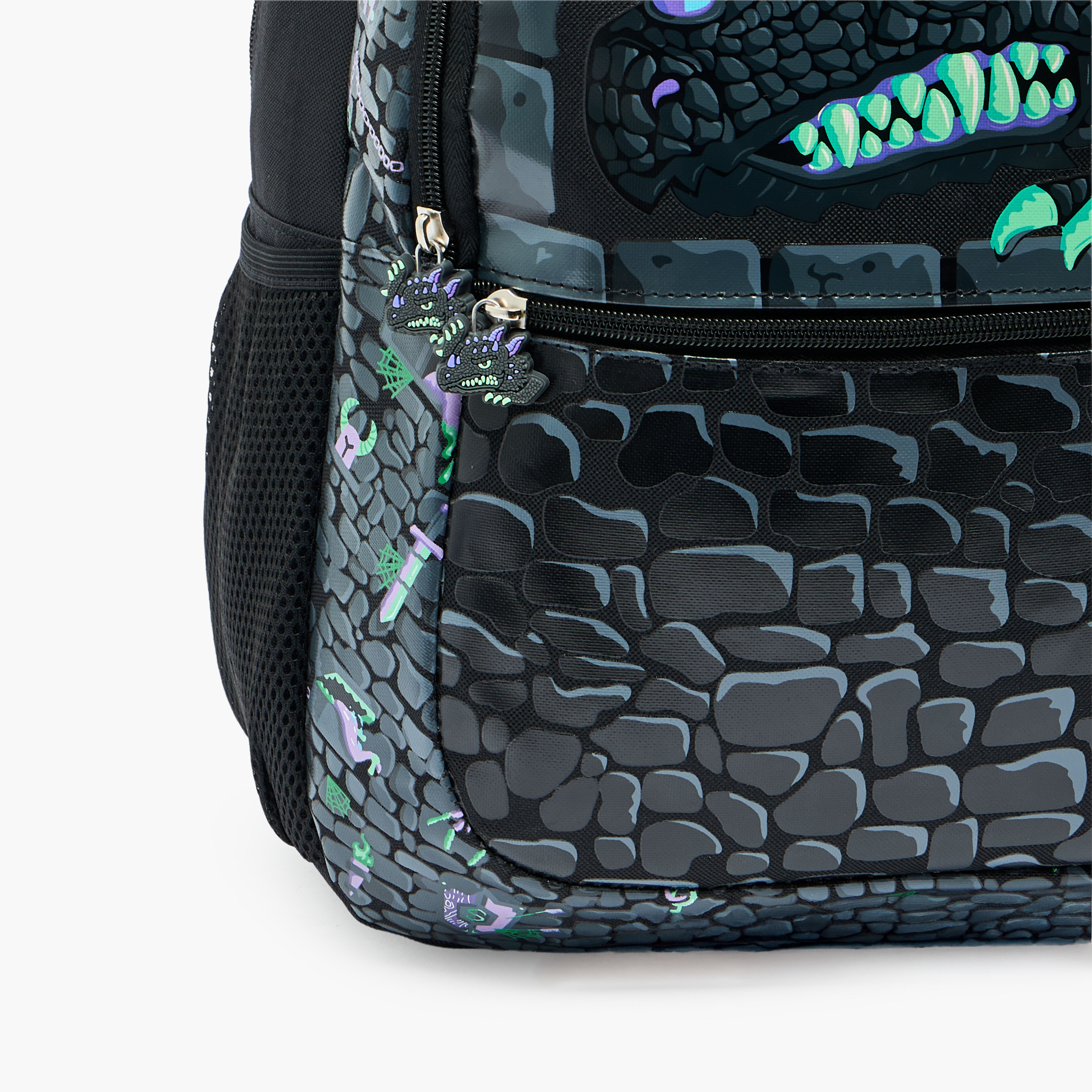 شنطة ظهر بأحزمة كتف مبطنة وطبعات للأولاد 8 - 13 سنة - 17 بوصة-school-bagsandbackpacks-backpacks-image-5