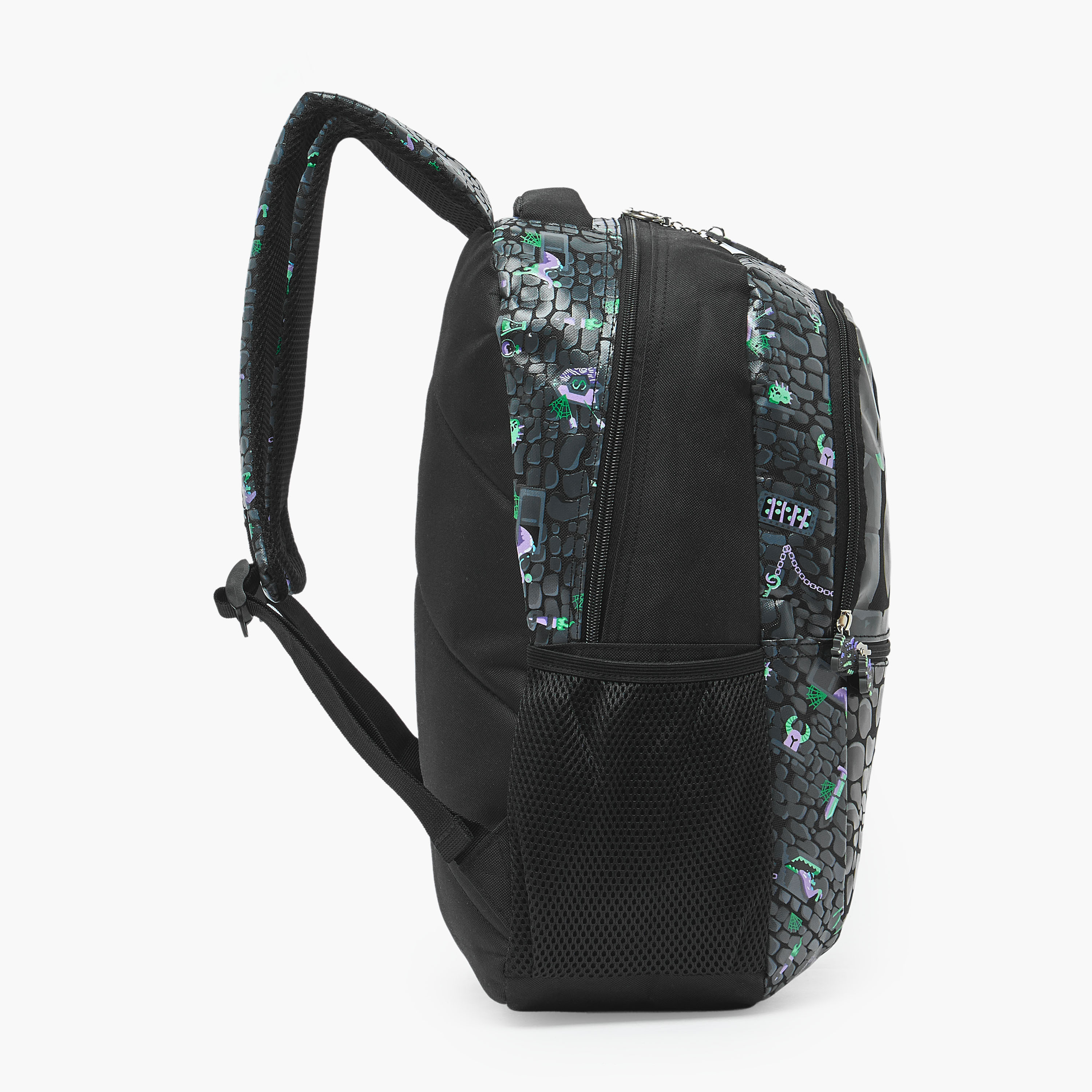 شنطة ظهر بأحزمة كتف مبطنة وطبعات للأولاد 8 - 13 سنة - 17 بوصة-school-bagsandbackpacks-backpacks-image-8