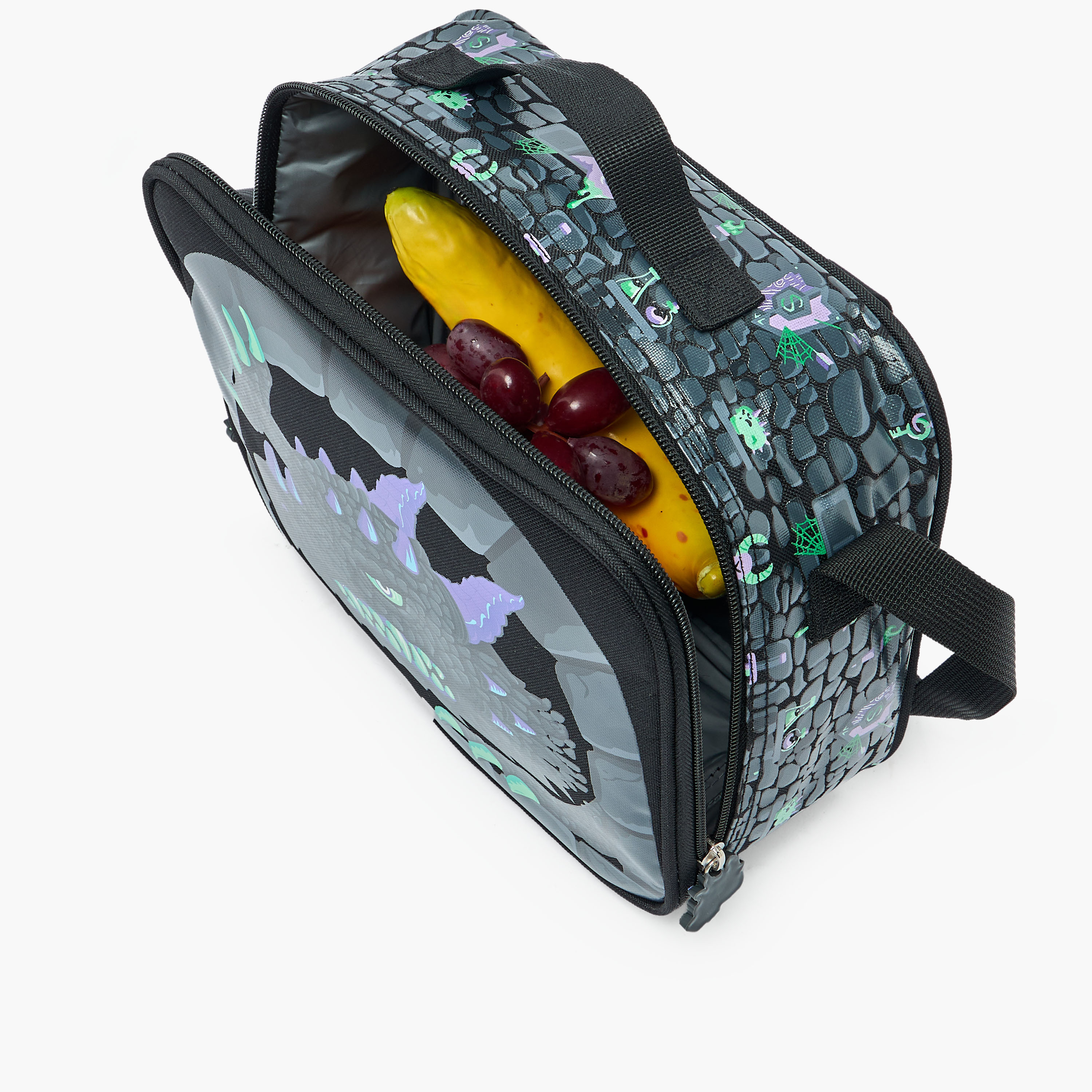Dragon Print Lunch Bag for Boys 5-8 Years with Insulation-school-lunchessentials-lunchbags-image-4