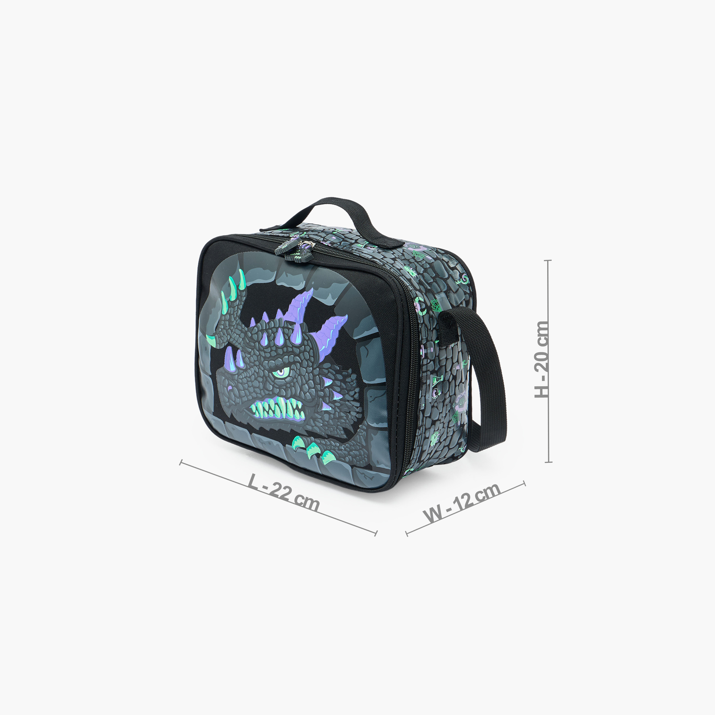 Dragon Print Lunch Bag for Boys 5-8 Years with Insulation-school-lunchessentials-lunchbags-image-6