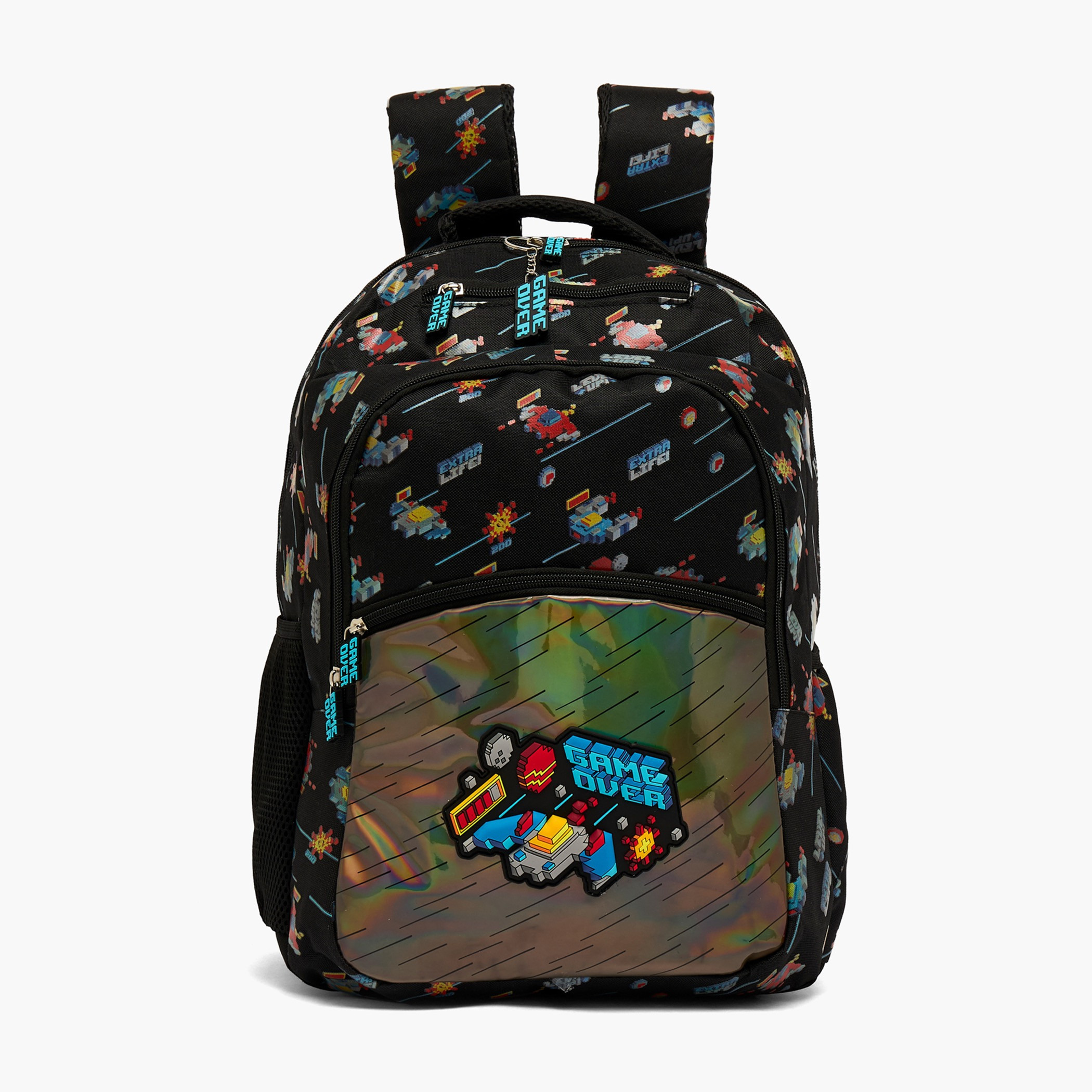 شنطة ظهر بطبعة ألعاب للأولاد من 8-13 سنة مع أحزمة كتف مبطنة - 17 بوصة-school-bagsandbackpacks-backpacks-image-1