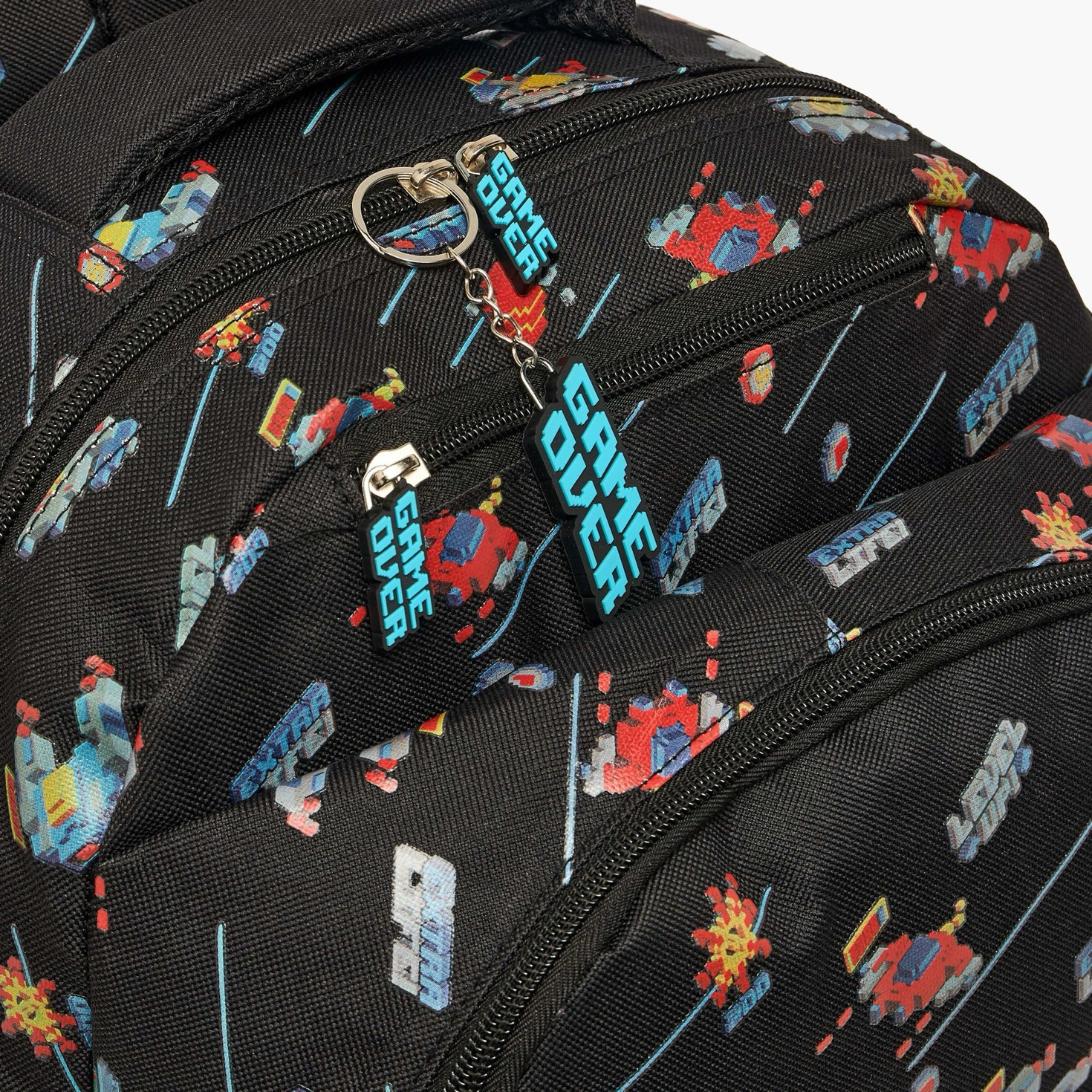 شنطة ظهر بطبعة ألعاب للأولاد من 8-13 سنة مع أحزمة كتف مبطنة - 17 بوصة-school-bagsandbackpacks-backpacks-image-4