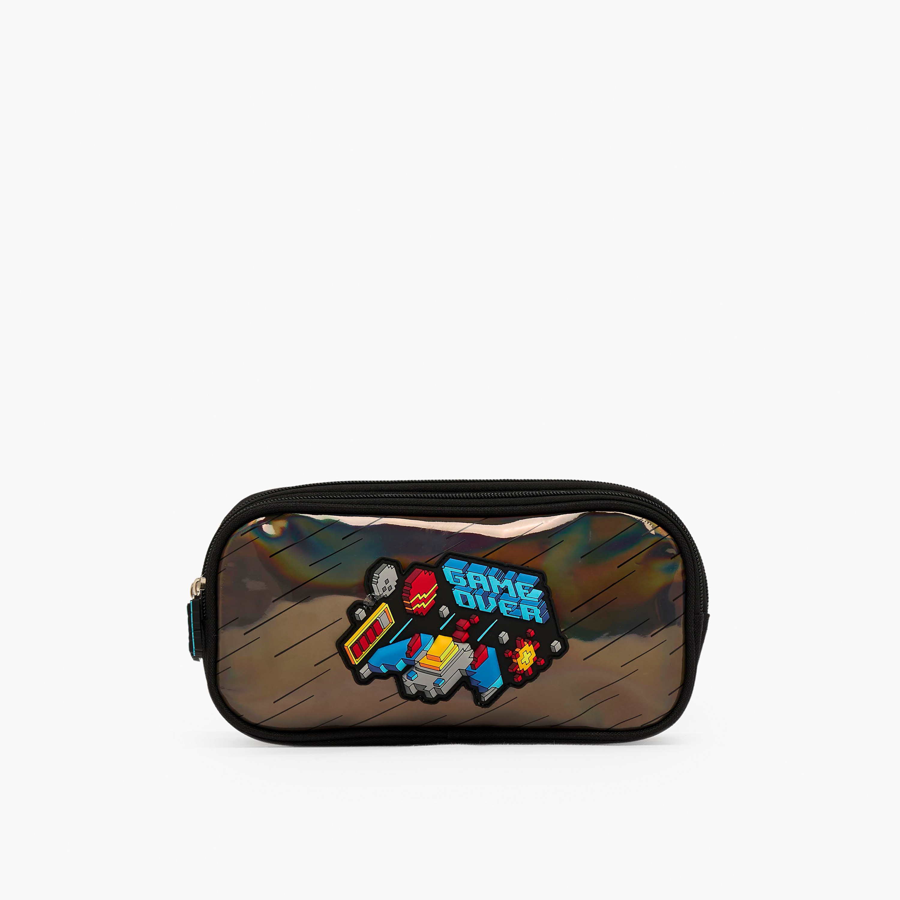 مقلمة أقلام بتفصيلة ألعاب مع مقصورتين-school-stationery-pencilcases-image-1