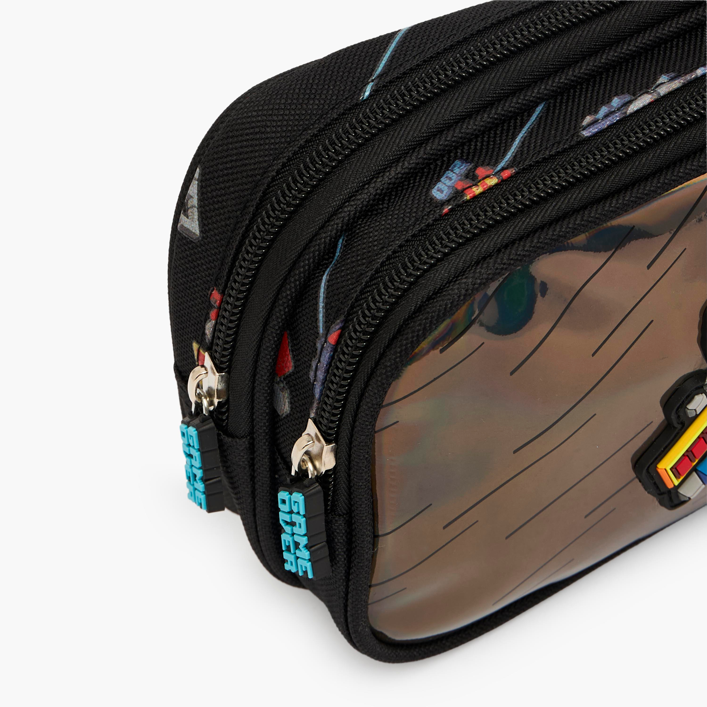 مقلمة أقلام بتفصيلة ألعاب مع مقصورتين-school-stationery-pencilcases-image-5
