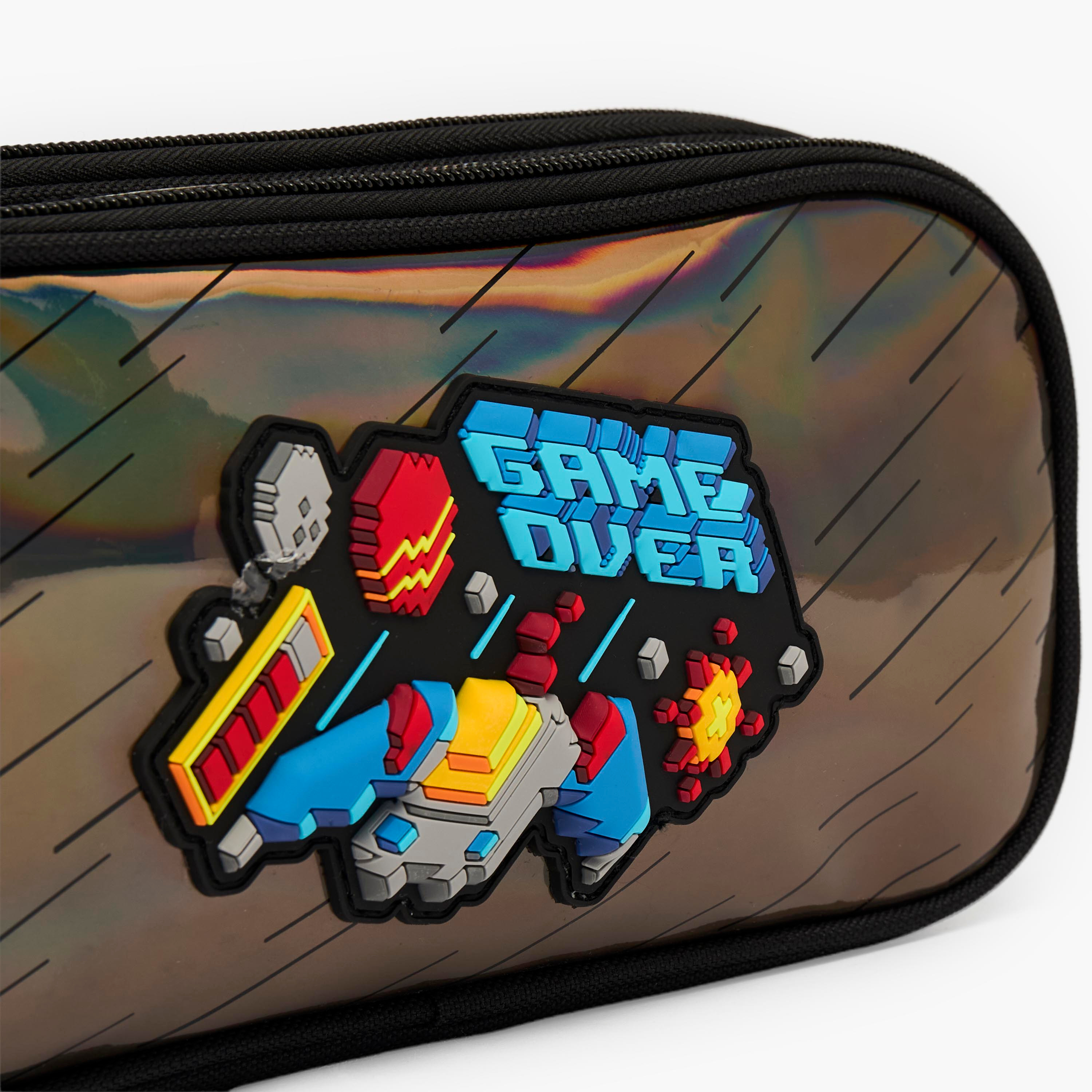 مقلمة أقلام بتفصيلة ألعاب مع مقصورتين-school-stationery-pencilcases-image-6