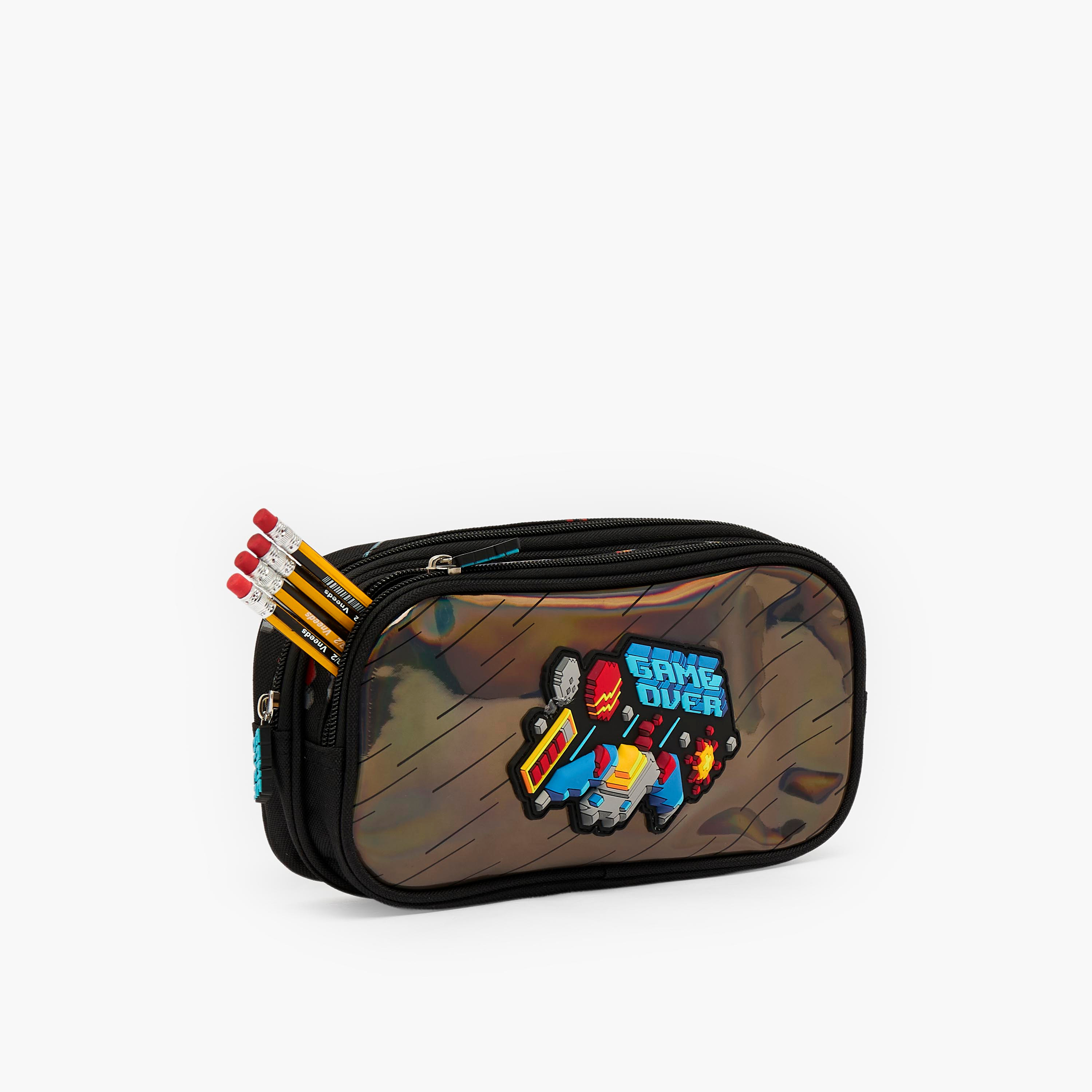 مقلمة أقلام بتفصيلة ألعاب مع مقصورتين-school-stationery-pencilcases-image-7