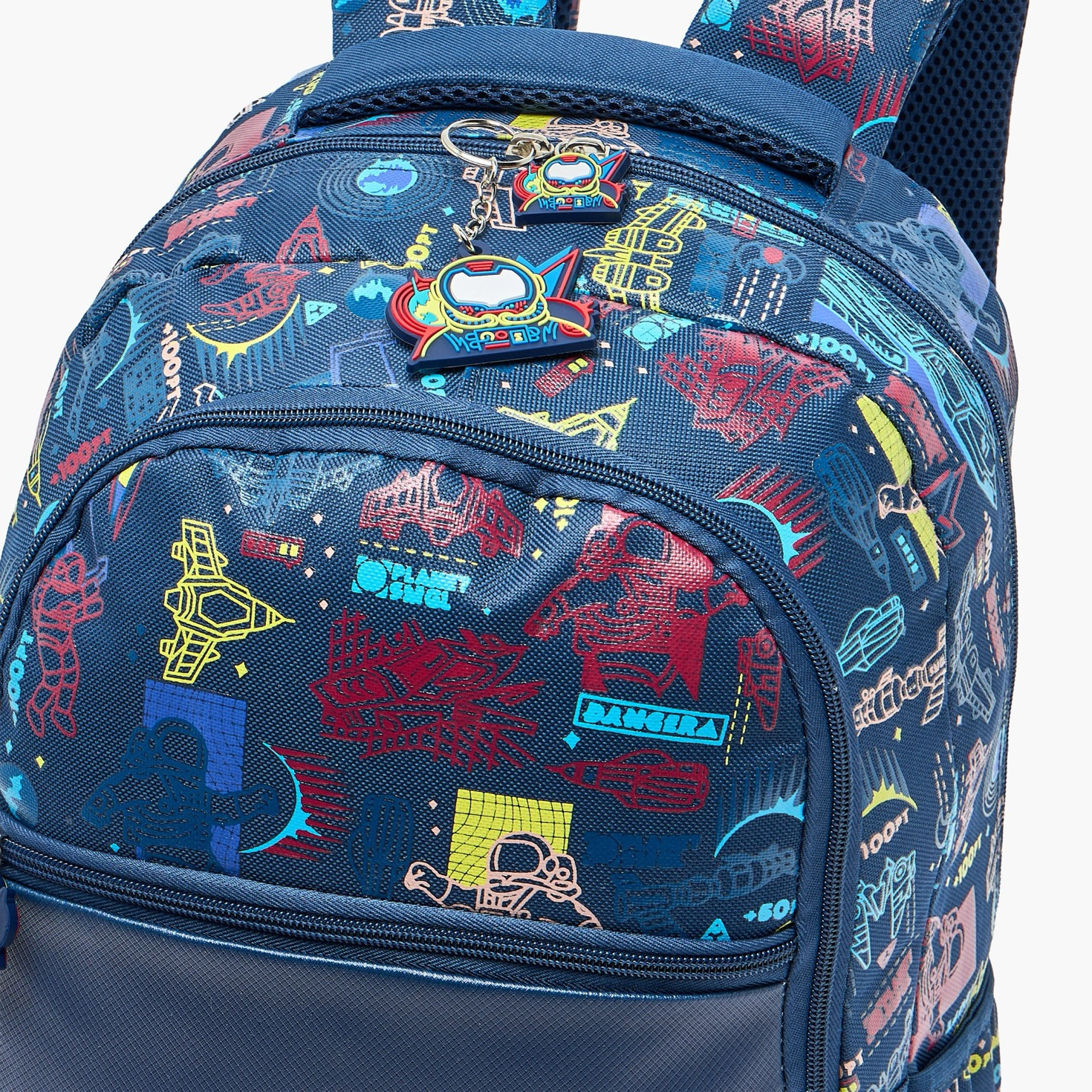 Space Print Backpack for Boys 8-13 Years with Padded Shoulder Straps - 17 inches-school-bagsandbackpacks-backpacks-image-6