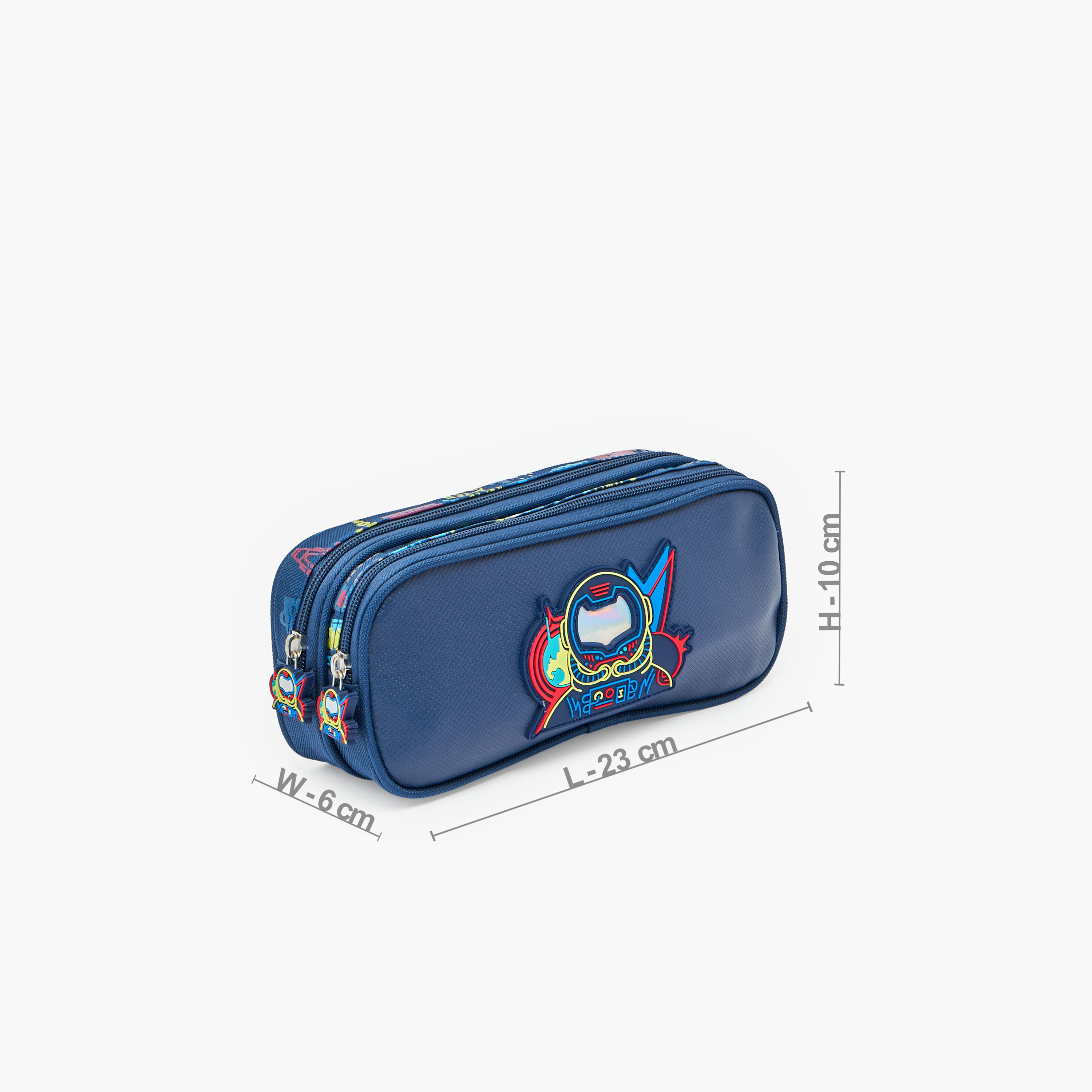 Astronaut Accent Pencil Pouch with 2 Compartments-school-stationery-pencilcases-image-4