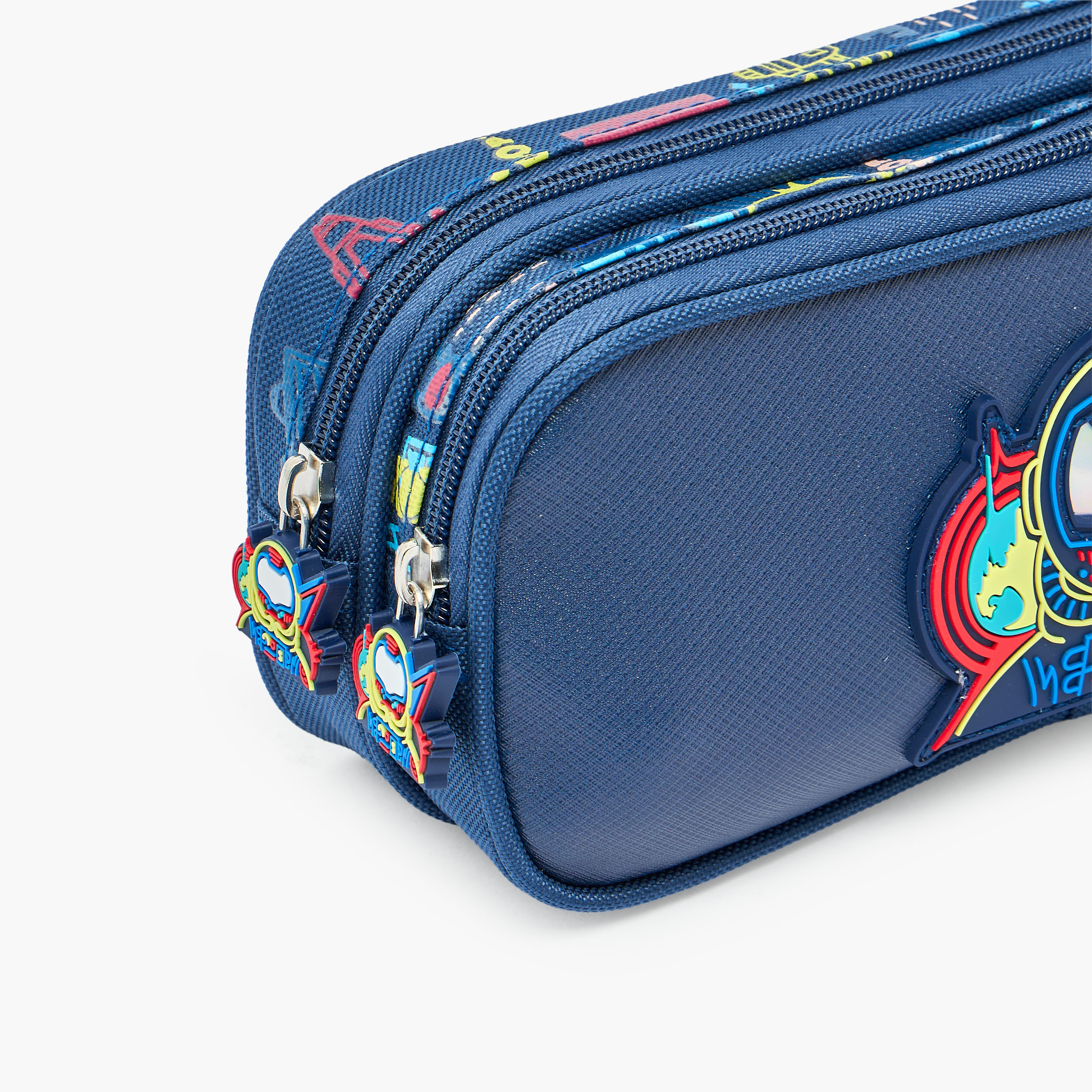 Astronaut Accent Pencil Pouch with 2 Compartments-school-stationery-pencilcases-image-5