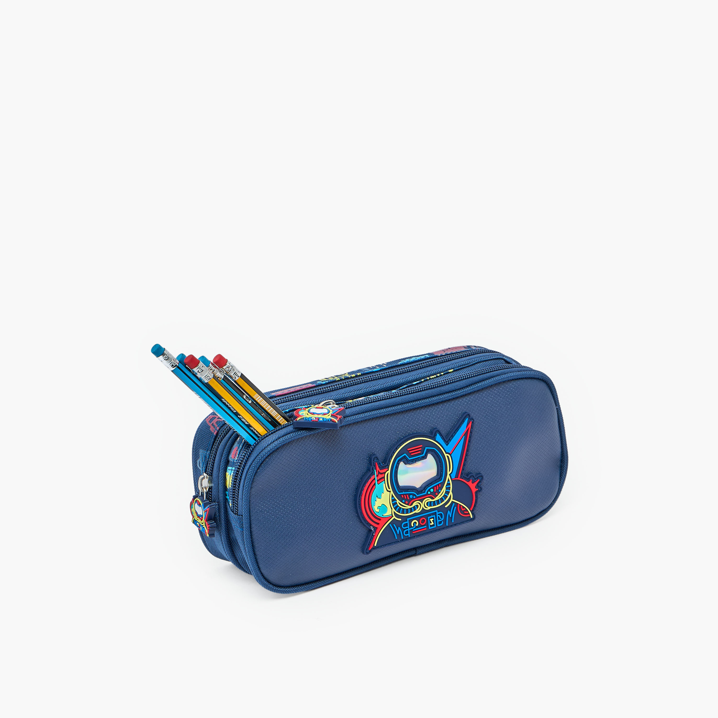 Astronaut Accent Pencil Pouch with 2 Compartments-school-stationery-pencilcases-image-7