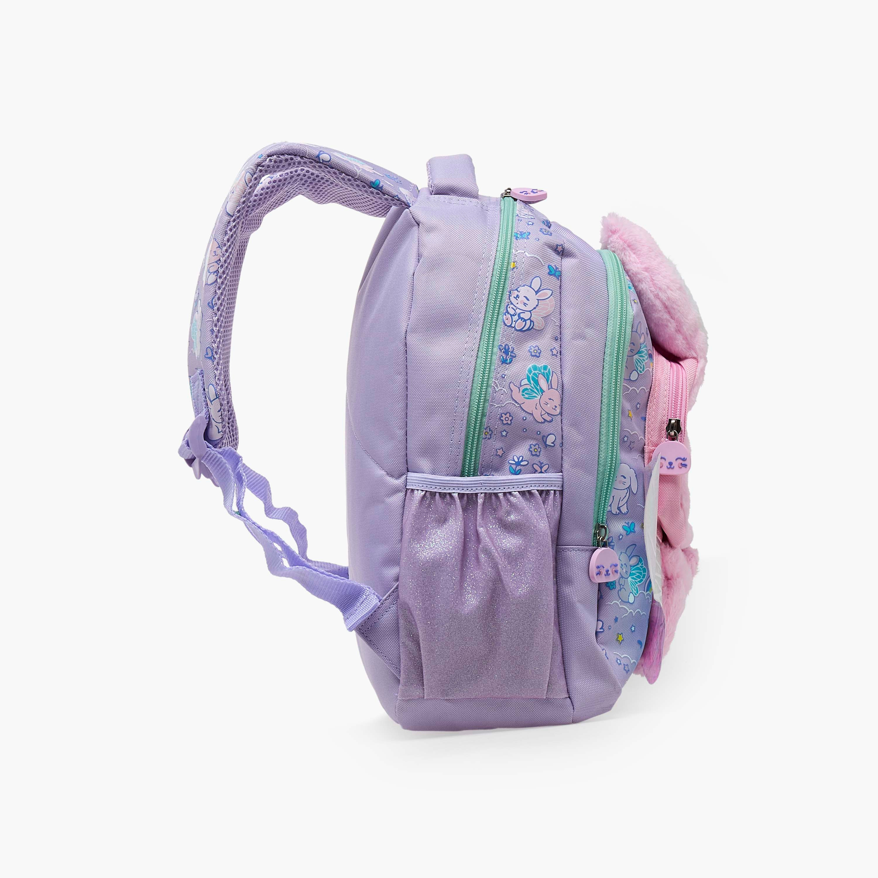 شنطة ظهر للبنات 2-5 سنة بأحزمة مبطنة وزينة أرنب - 14 بوصة-school-bagsandbackpacks-backpacks-image-8