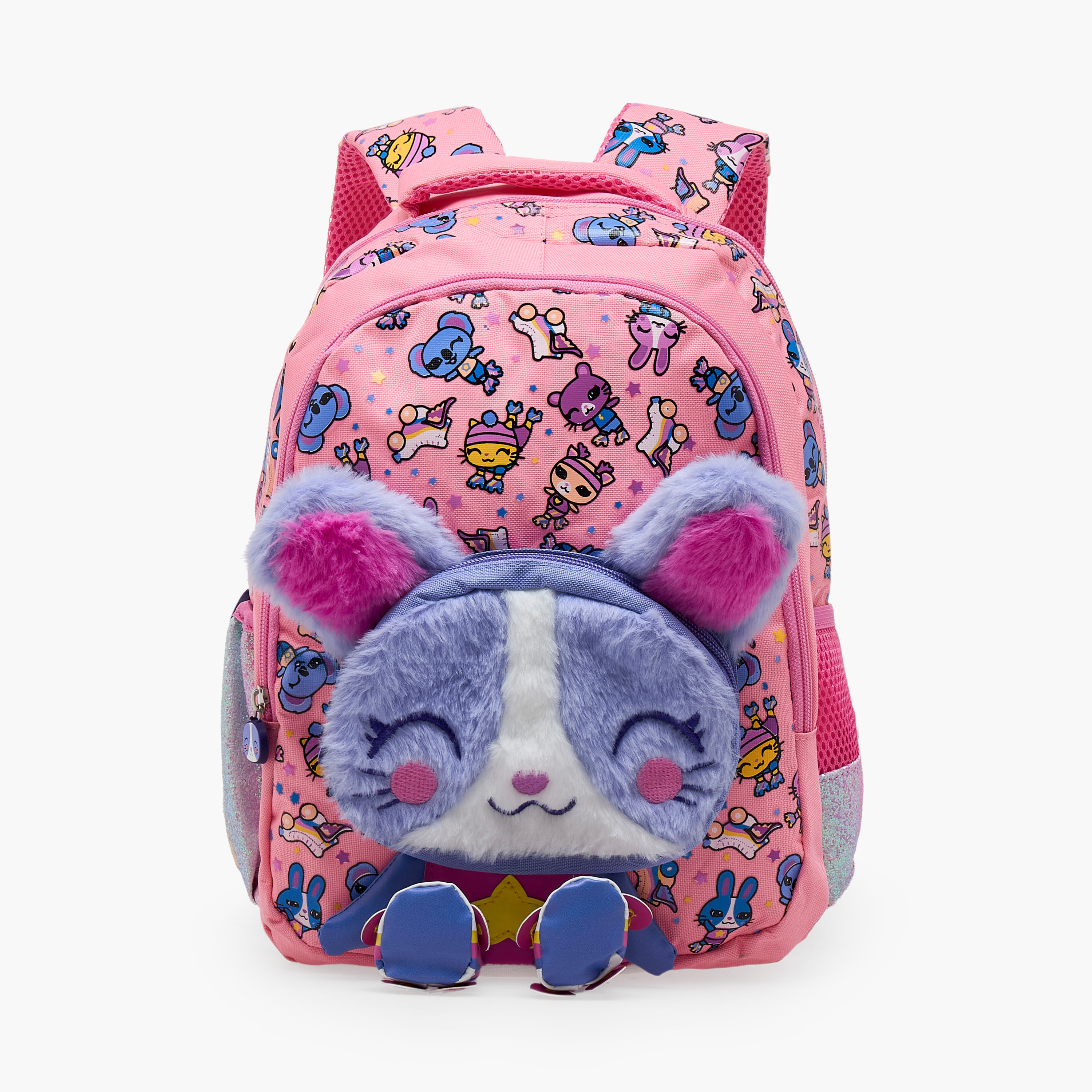 شنطة ظهر للبنات 2-5 سنة بأحزمة مبطنة وزينة أرنب - 14 بوصة-school-bagsandbackpacks-backpacks-image-10