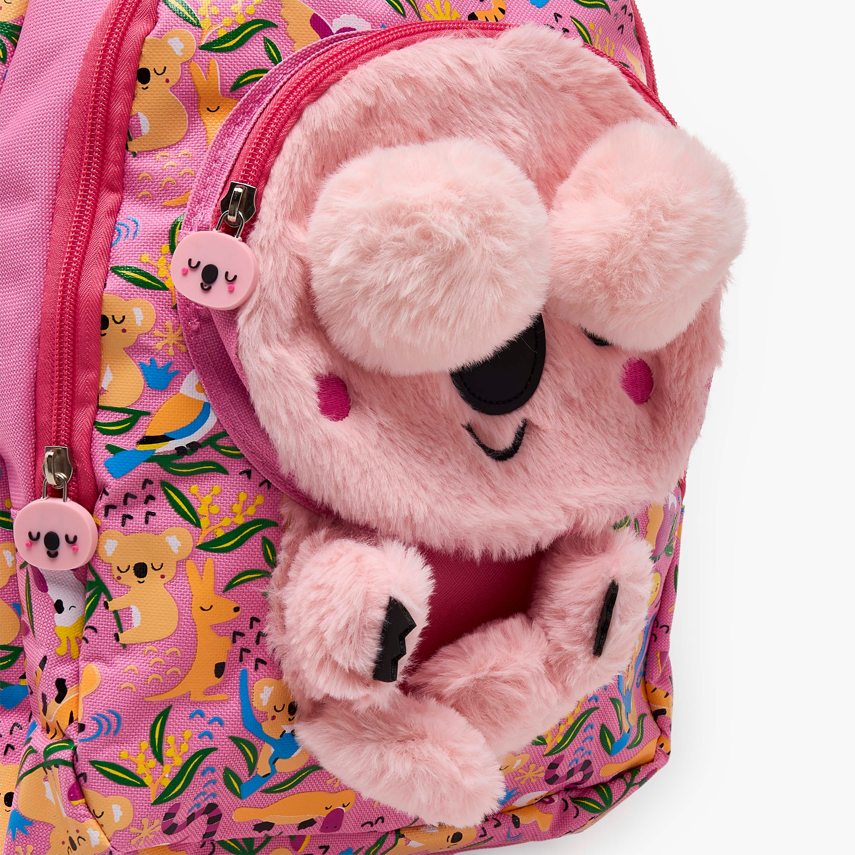 شنطة ظهر بأحزمة مبطنة وطبعات كوالا للبنات بعمر 2-5 سنوات - 14 بوصة-school-bagsandbackpacks-backpacks-image-4