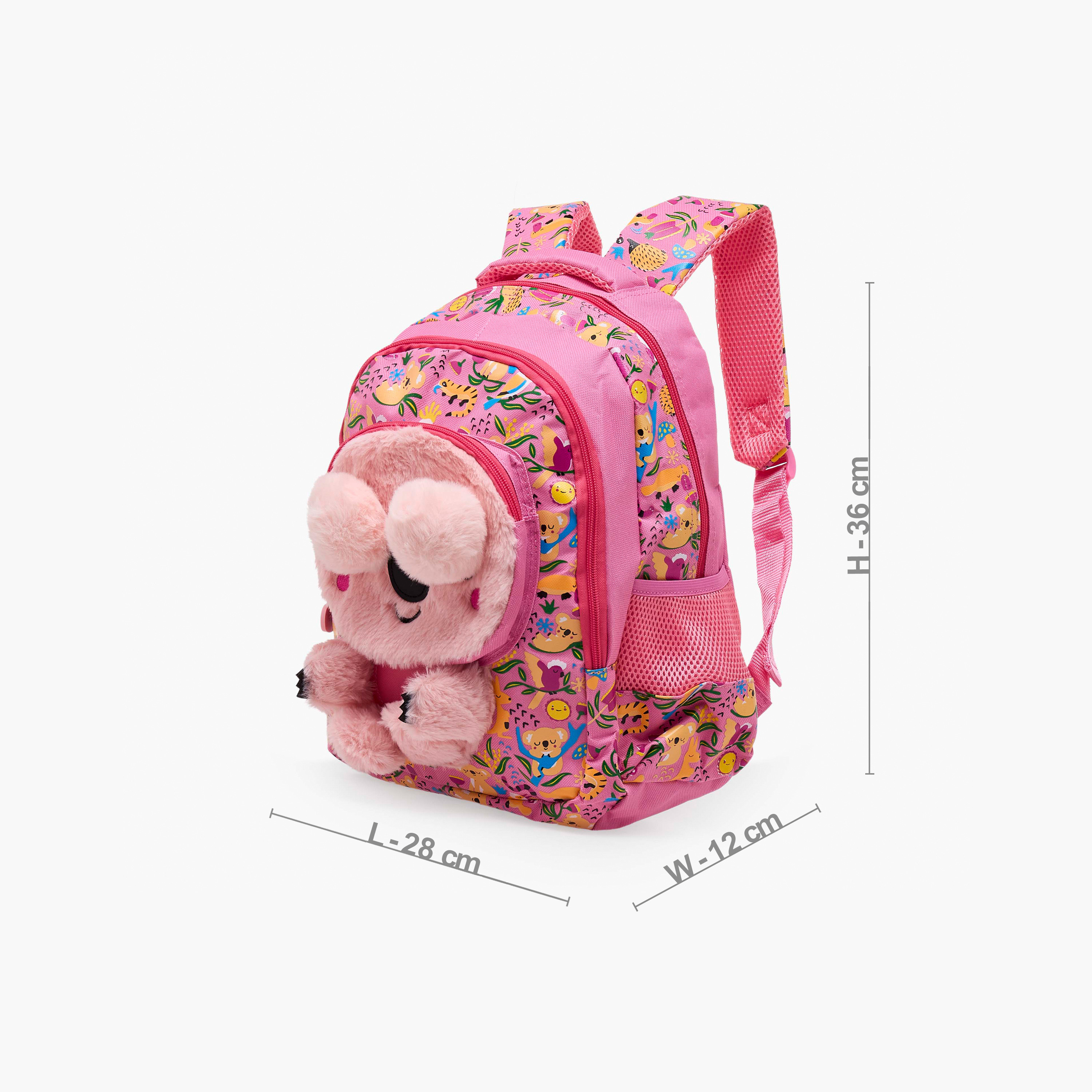 شنطة ظهر بأحزمة مبطنة وطبعات كوالا للبنات بعمر 2-5 سنوات - 14 بوصة-school-bagsandbackpacks-backpacks-image-7
