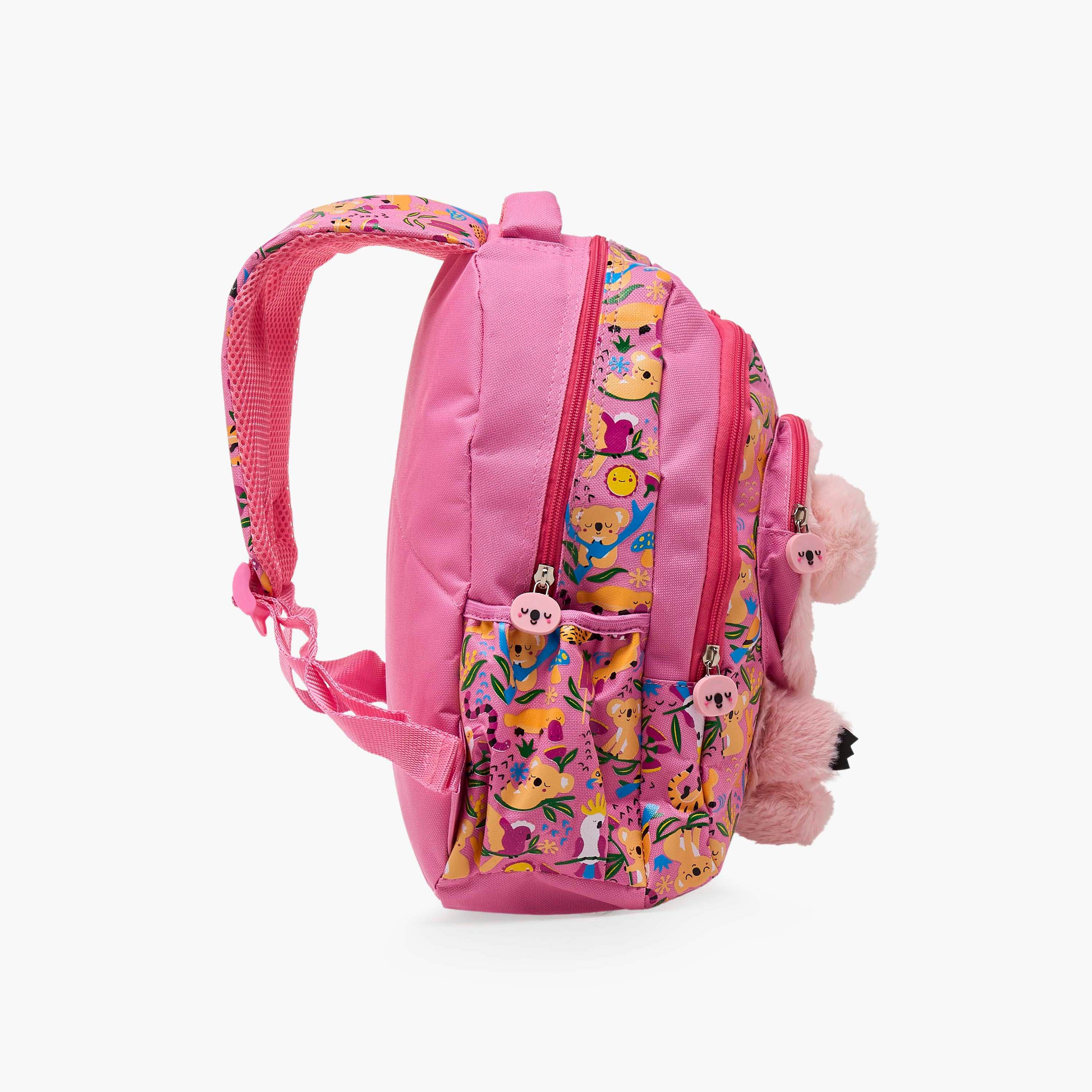 شنطة ظهر بأحزمة مبطنة وطبعات كوالا للبنات بعمر 2-5 سنوات - 14 بوصة-school-bagsandbackpacks-backpacks-image-8