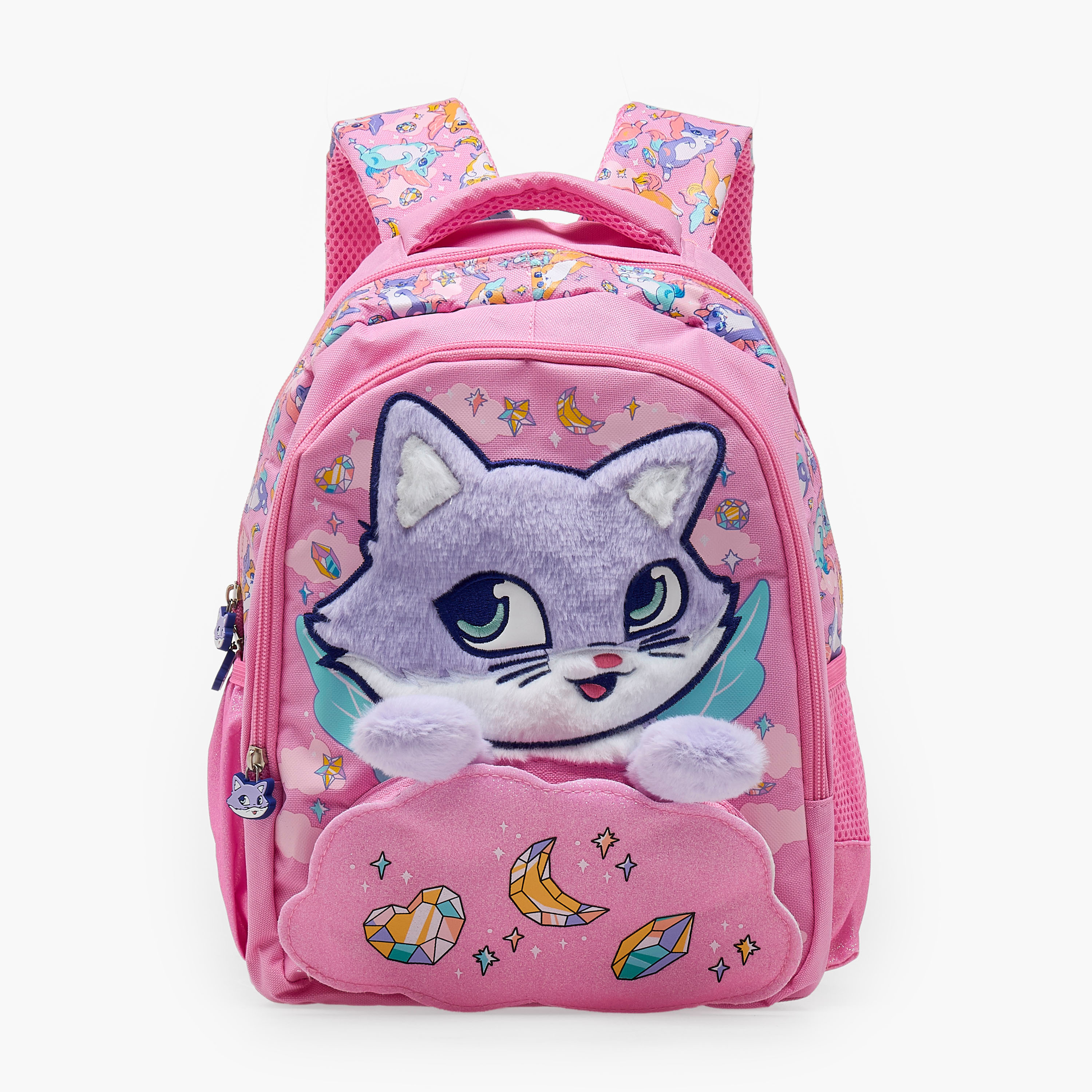 شنطة ظهر مزخرفة بسحاب إغلاق للبنات بعمر 2-5 سنوات - 14 بوصة-school-bagsandbackpacks-backpacks-image-1