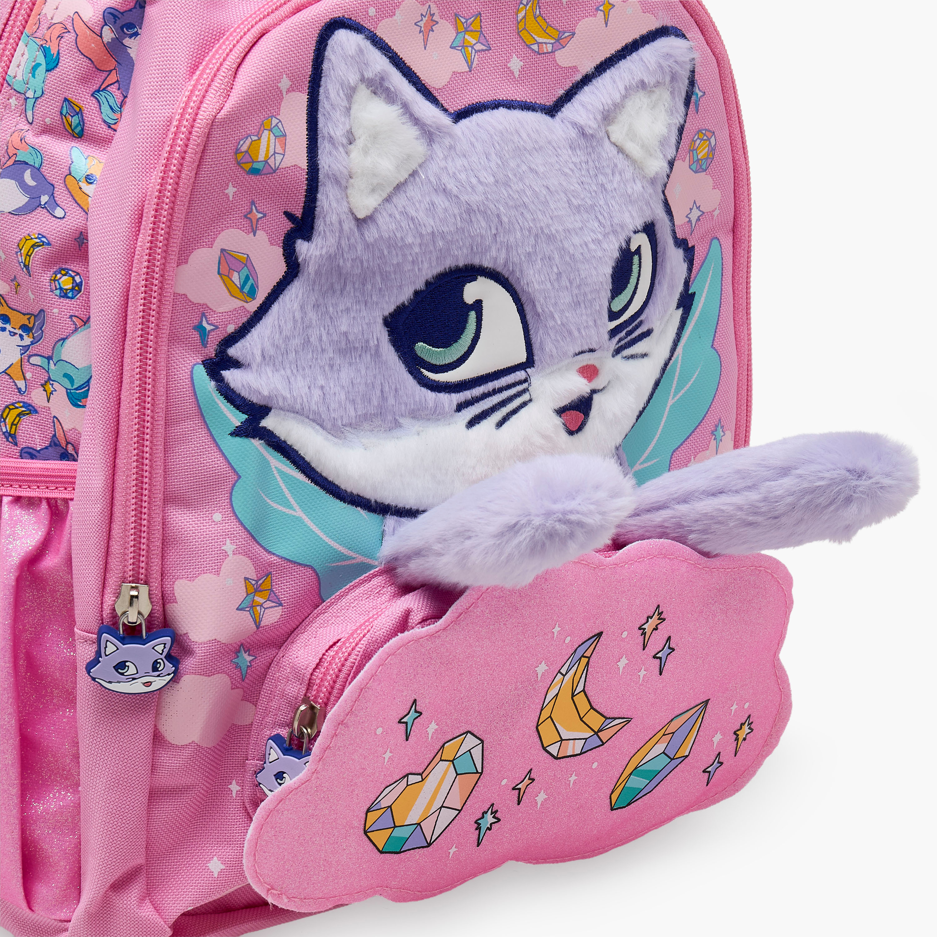 شنطة ظهر مزخرفة بسحاب إغلاق للبنات بعمر 2-5 سنوات - 14 بوصة-school-bagsandbackpacks-backpacks-image-4
