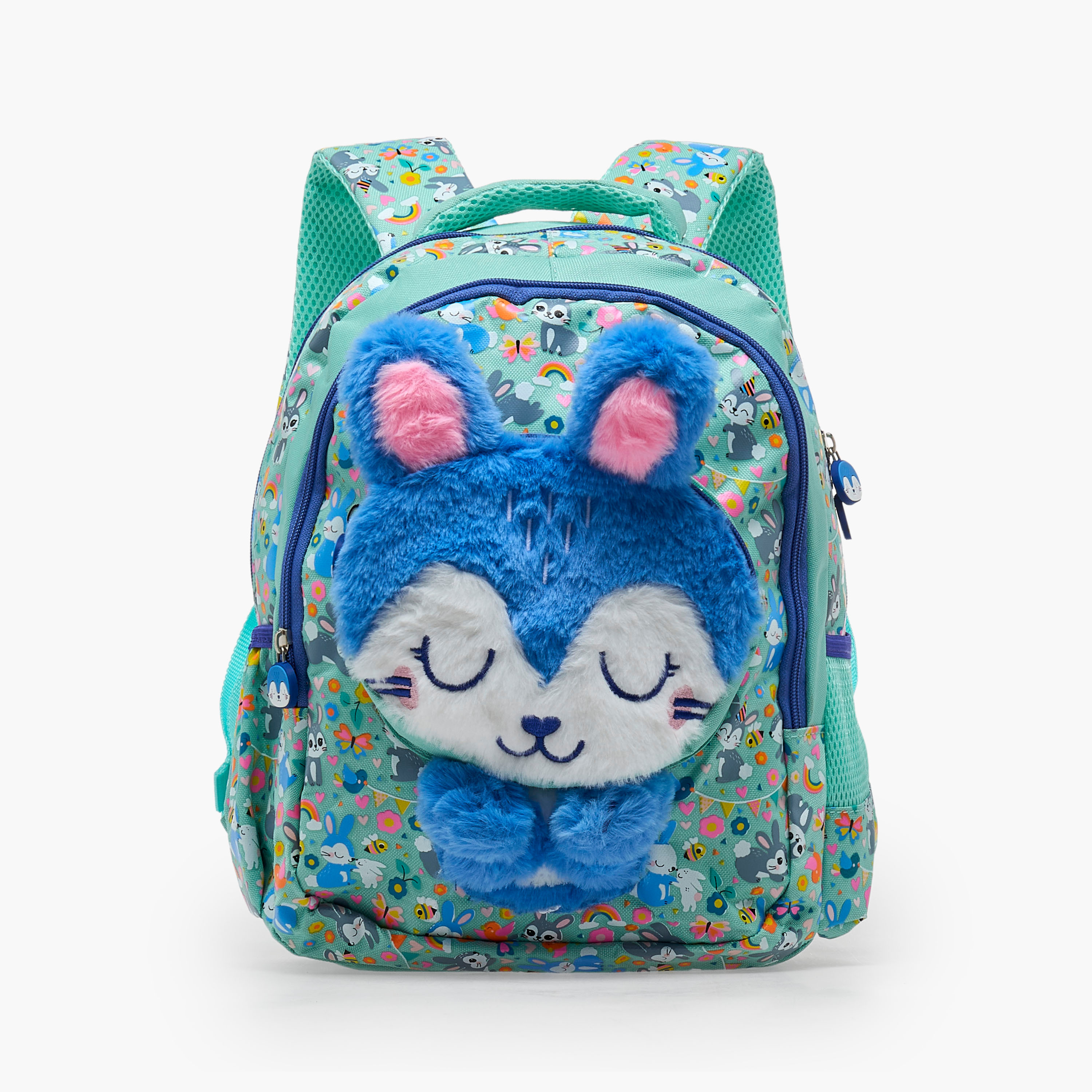 شنطة ظهر للبنات 2-5 سنة بأحزمة مبطنة وزينة أرنب - 14 بوصة-school-bagsandbackpacks-backpacks-image-19