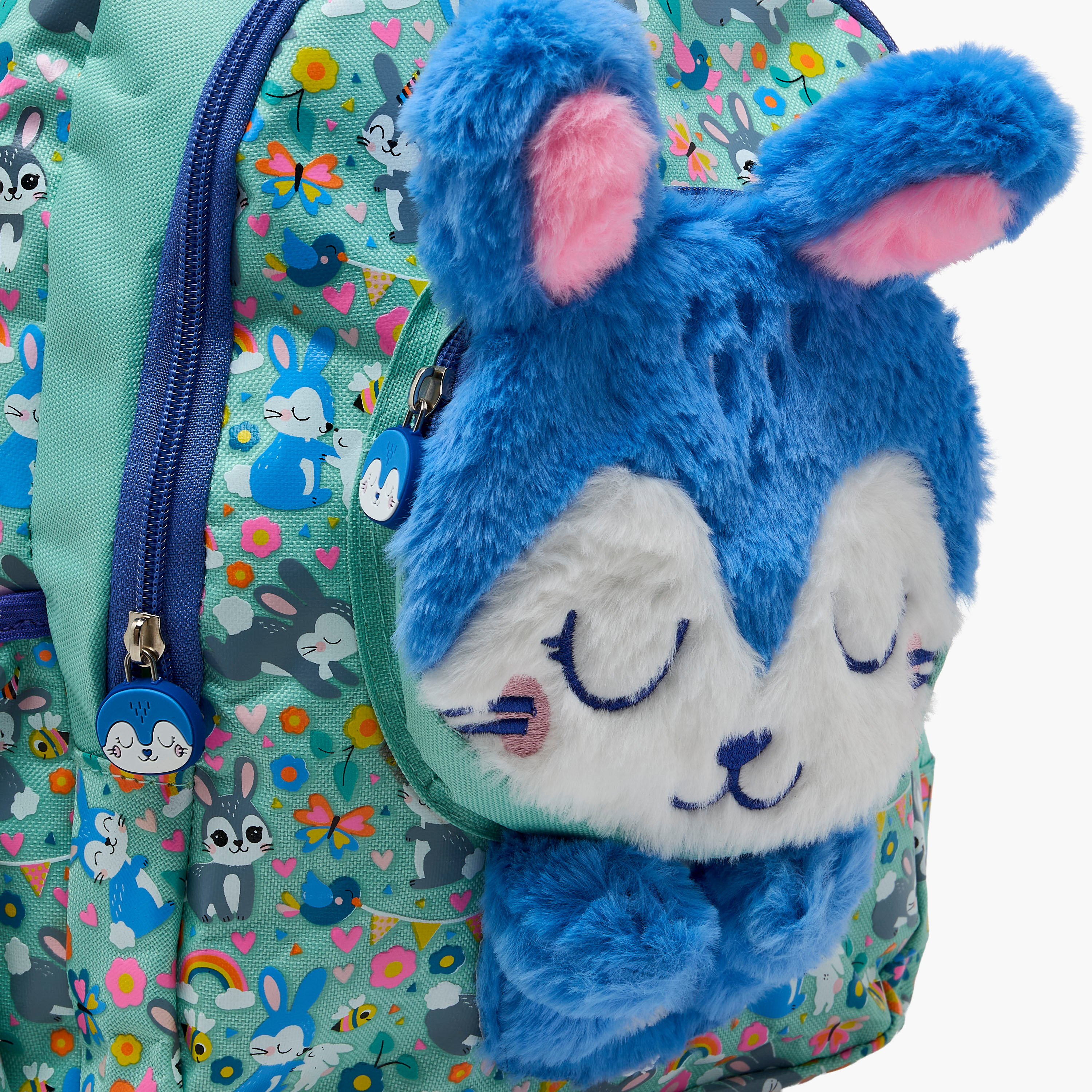 شنطة ظهر للبنات 2-5 سنة بأحزمة مبطنة وزينة أرنب - 14 بوصة-school-bagsandbackpacks-backpacks-image-22